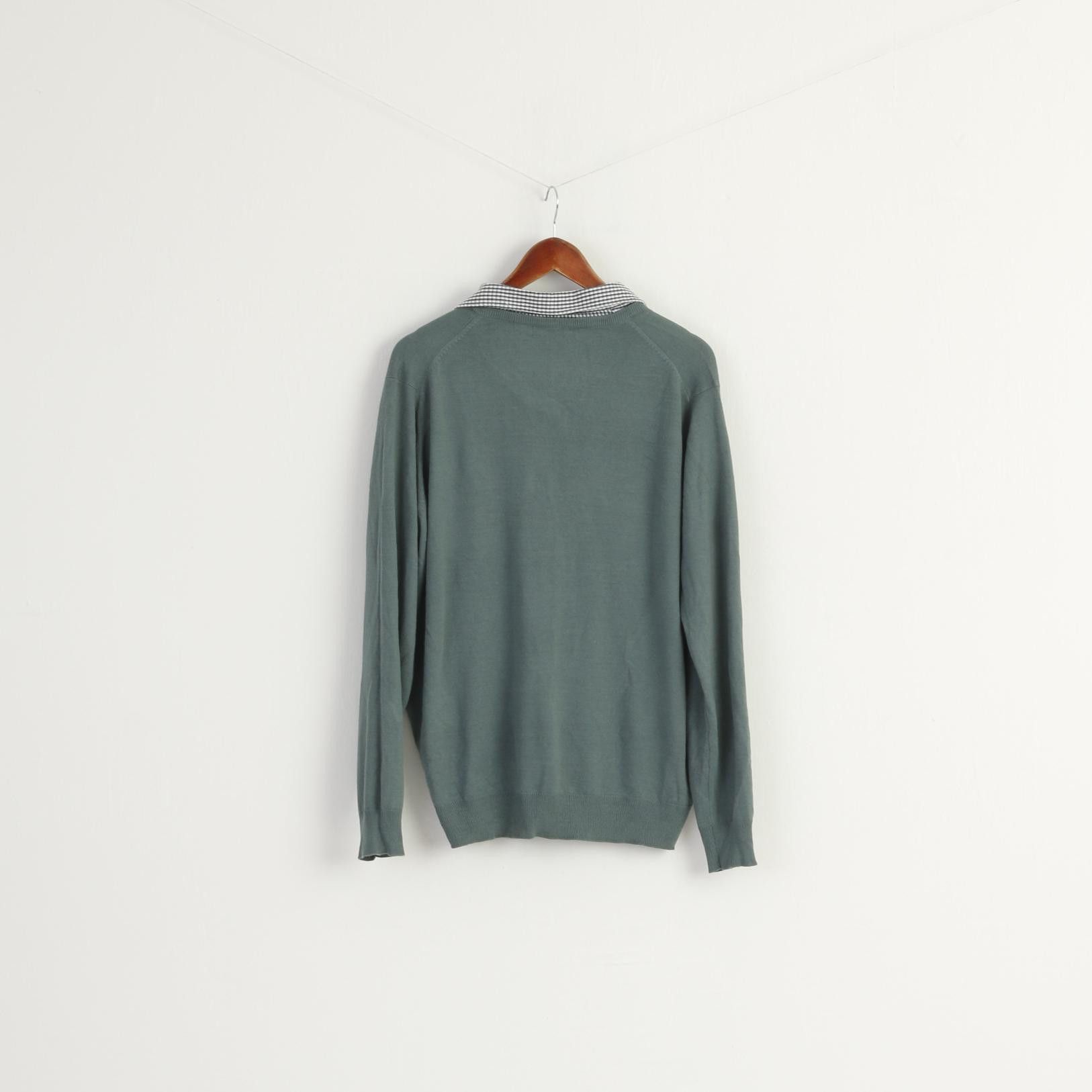 Vintage James Pringle Men XL Jumper Green Acrylic 7794 Size US XL / EU 56 / 4 - 6 Thumbnail