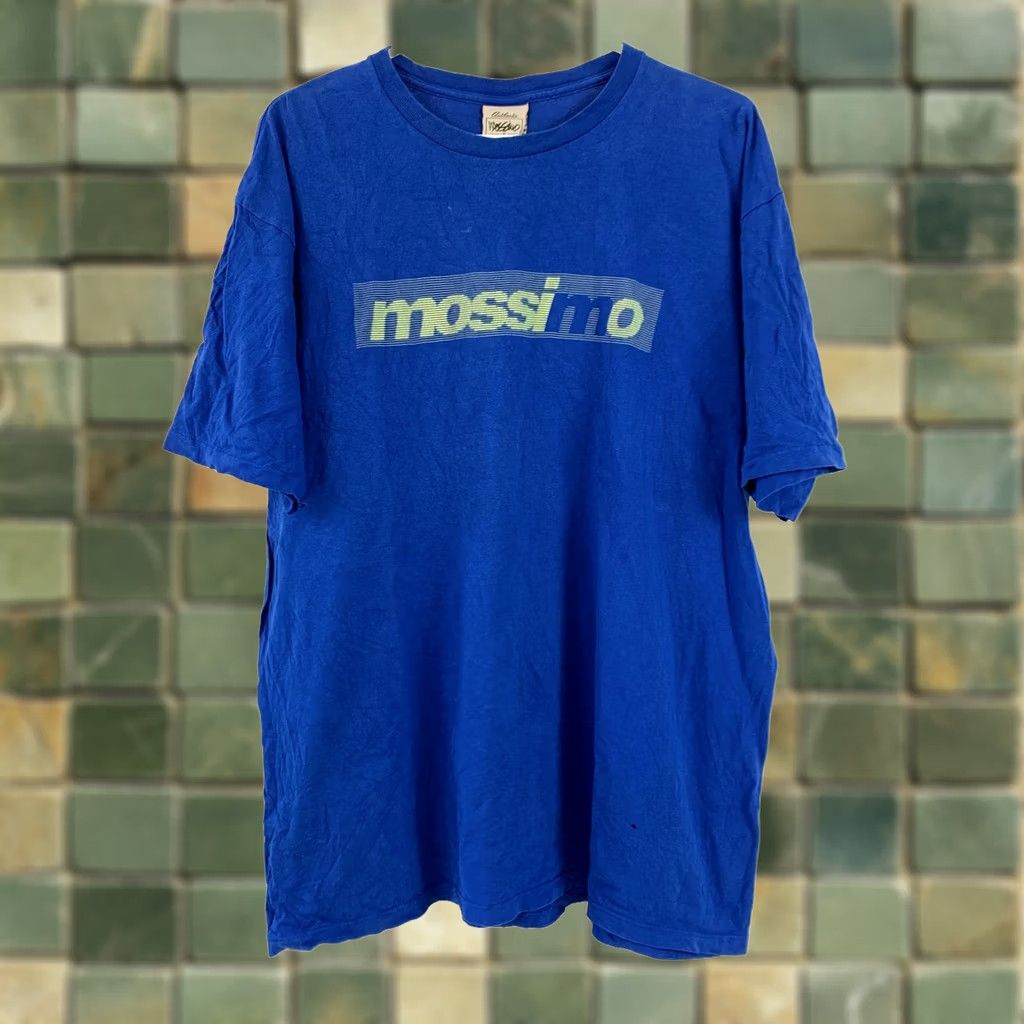 Mossimo Mossimo Blue Yellow Limited Edition Graphic Short Sleeve Tee T-Shirt L Mens 90s Classic Logo Crew Neck Cotton Summer 80s? Size US L / EU 52-54 / 3 - 1 Thumbnail