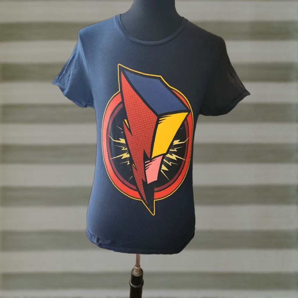 Logo 7 **Mighty Morphin Power Rangers Bolt Logo Navy Blue T-Shirt Size M** User: **Vintage Mighty Morphin Power Rangers Bolt Logo Navy Blue T-Shirt Size M** Size US M / EU 48-50 / 2 - 1 Thumbnail