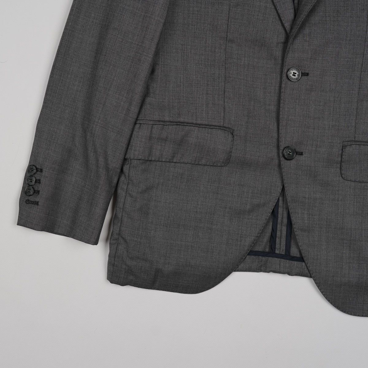 Hackett × Loro Piana Hackett Loro Piana Suit Grey Blazer Jacket Size 38R - 3 Thumbnail