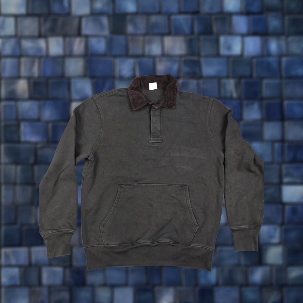 J.Crew VINTAGE J.CREW Sweatshirt Mens M Gray Corduroy Collar Fleece Pullover Size US M / EU 48-50 / 2 - 1 Thumbnail