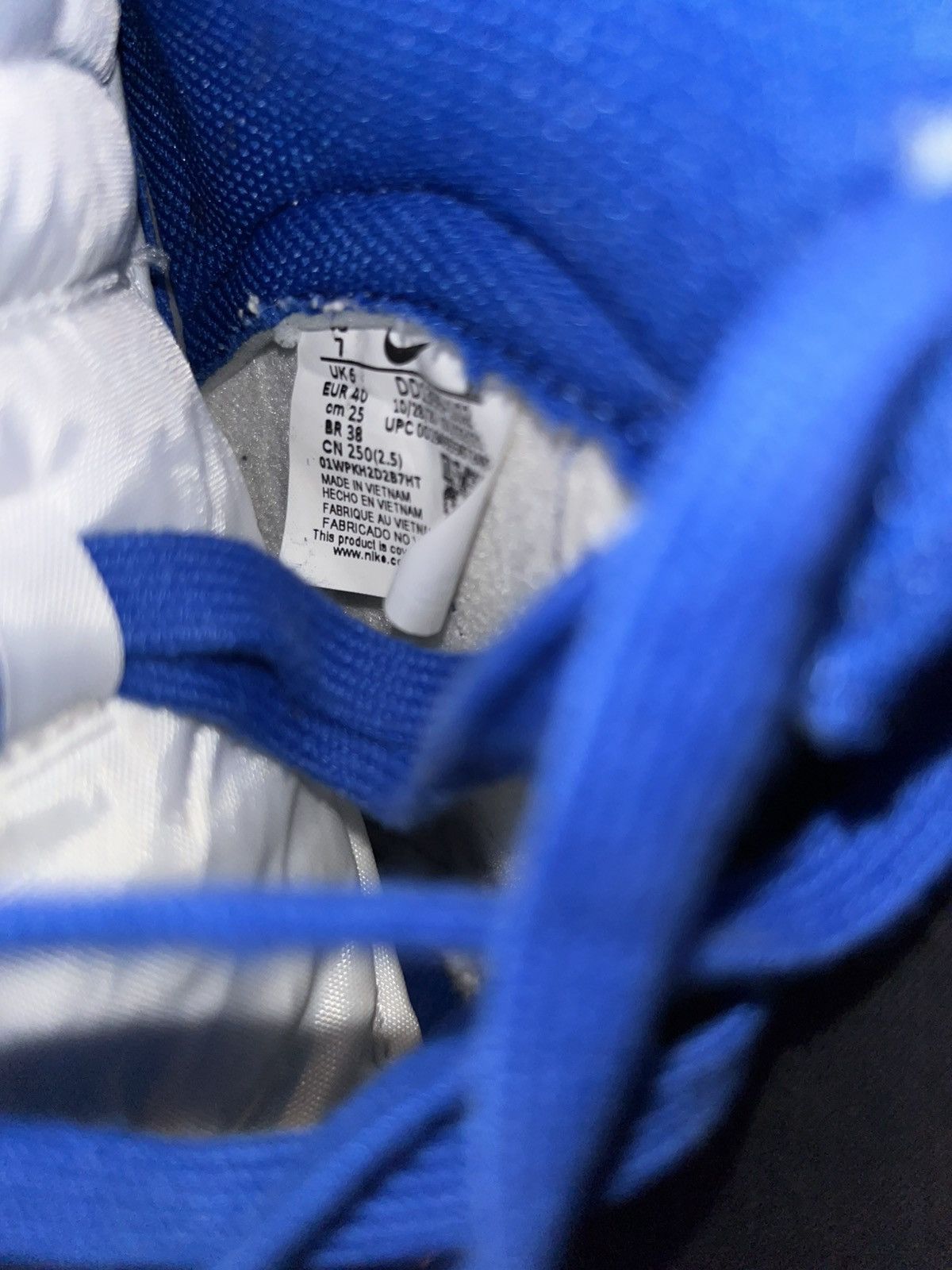 Nike Nike Dunk Hi Retro White/Game Royal Size 7W/8.5M Size US 7 / IT 37 - 2 Thumbnail