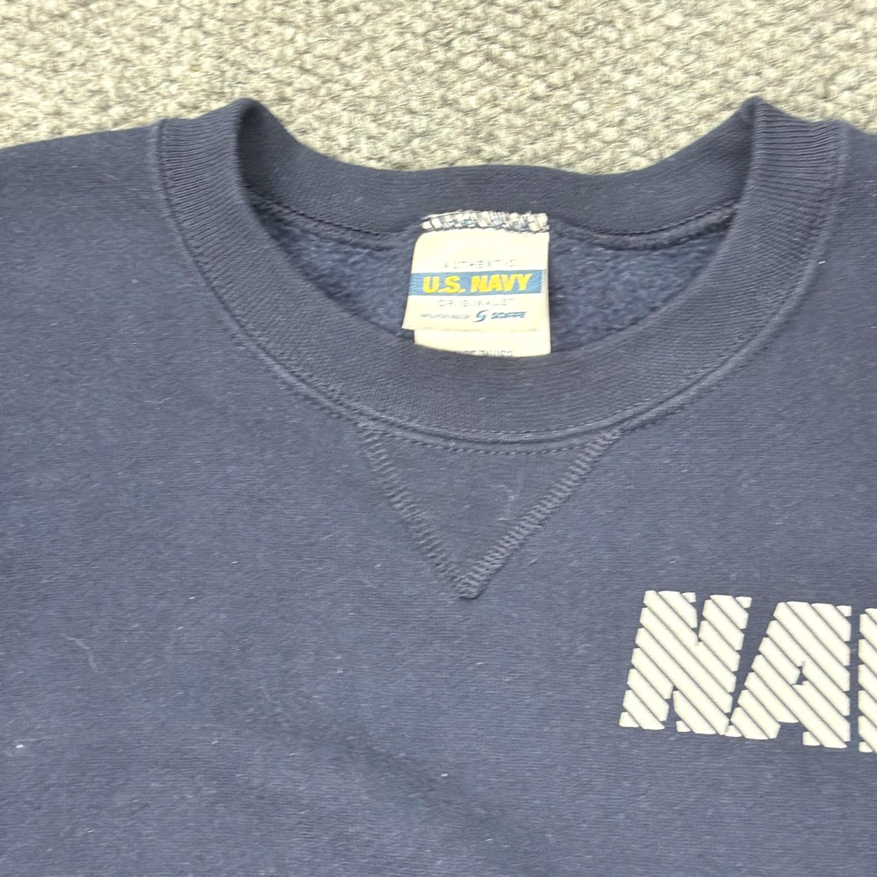 Soffe US Navy Sweatshirt Mens Medium Blue Soffe Pullover Fleece Graphic USA Crewneck Size US M / EU 48-50 / 2 - 3 Thumbnail