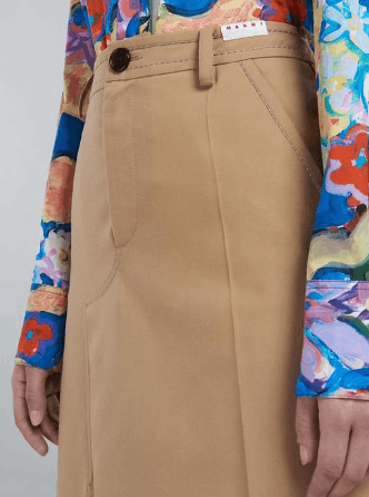 Marni o1srvl11e0624 Skirt in Beige Size 28" / US 6 / IT 42 - 4 Thumbnail