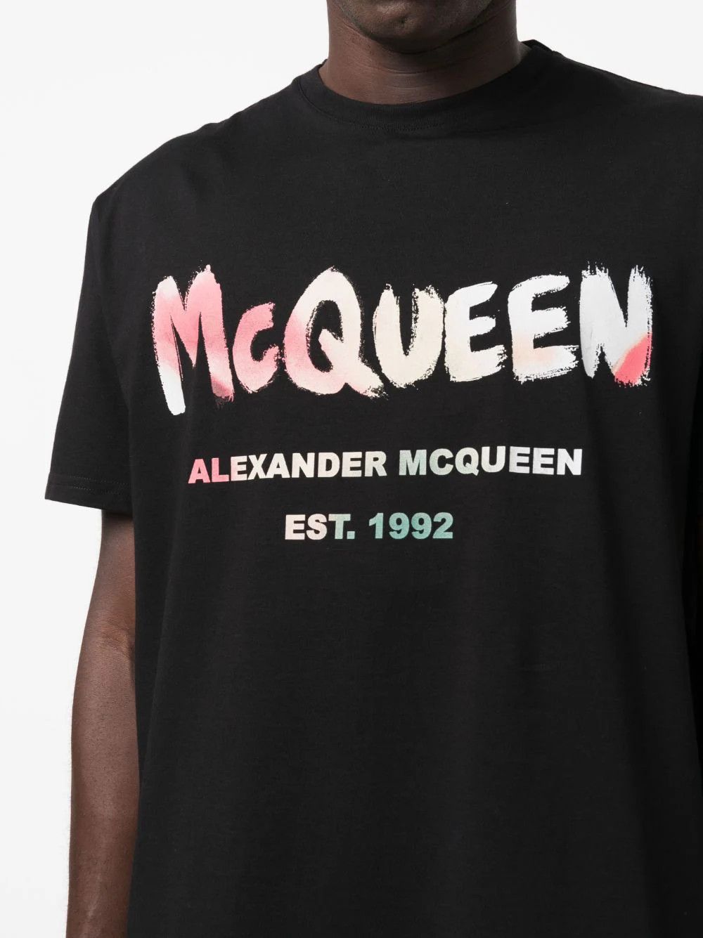 Alexander McQueen o1y1024 T-Shirt In Black Size US XL / EU 56 / 4 - 5 Thumbnail