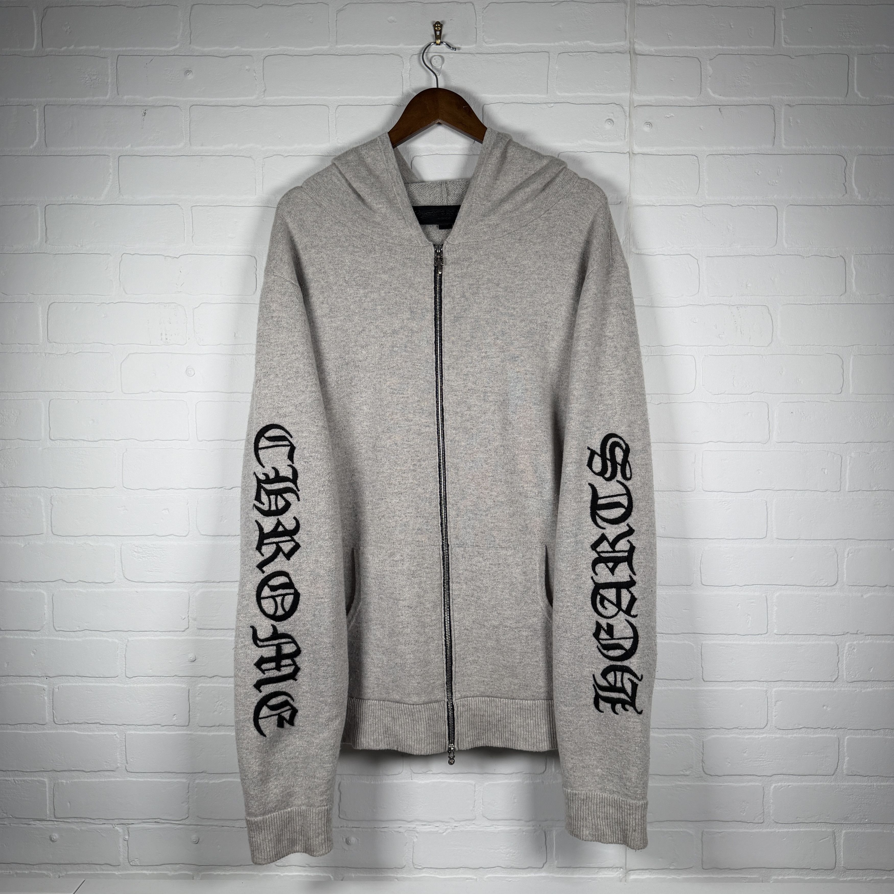 Chrome Hearts Chrome Hearts Life Sentence Cashmere Embroidered Zip Up Size US XXL / EU 58 / 5 - 1 Thumbnail