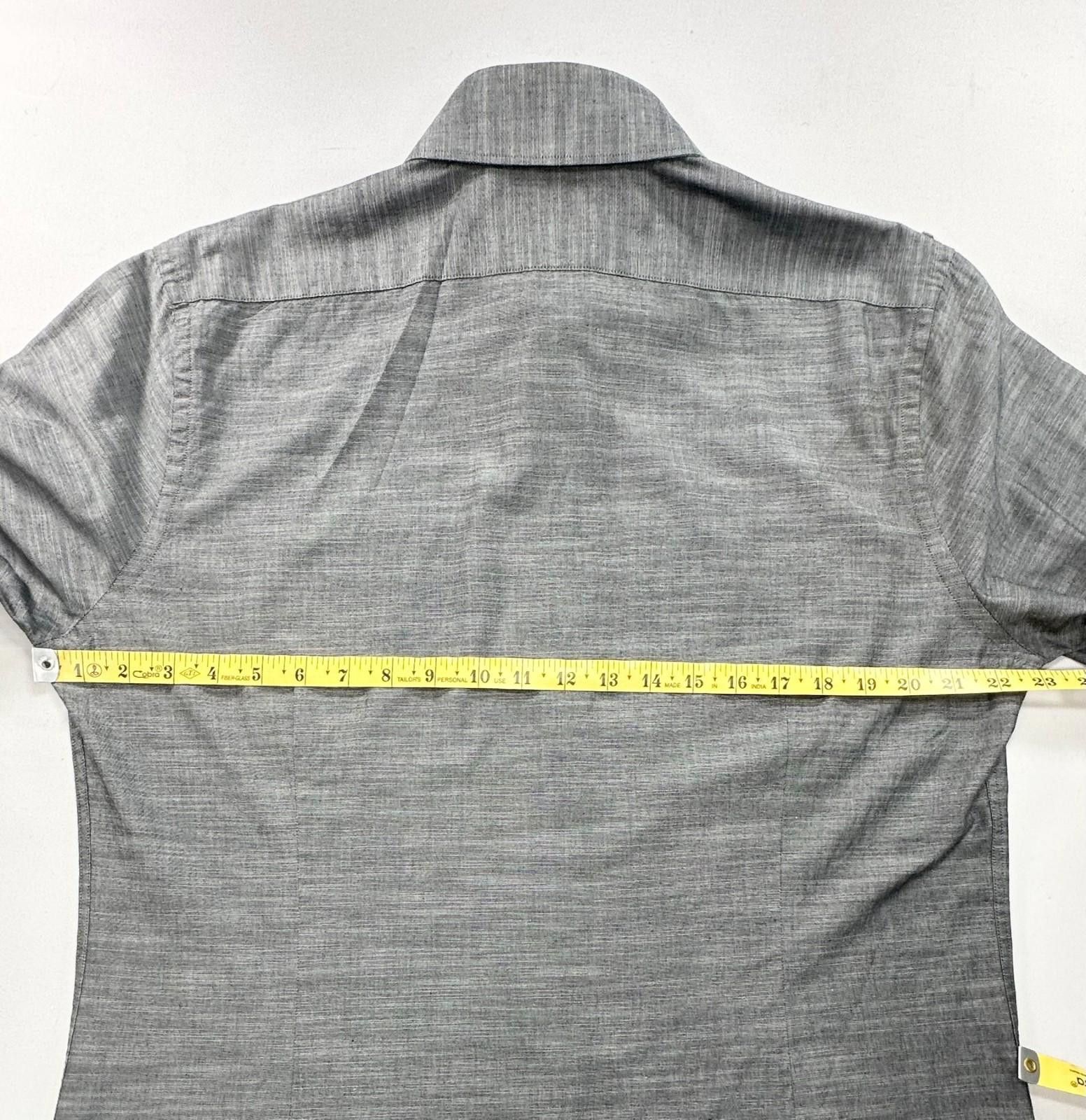 Express Express Fitted 100% Cotton Button-Up Gray Mens L 16-16.5 Size US L / EU 52-54 / 3 - 7 Thumbnail