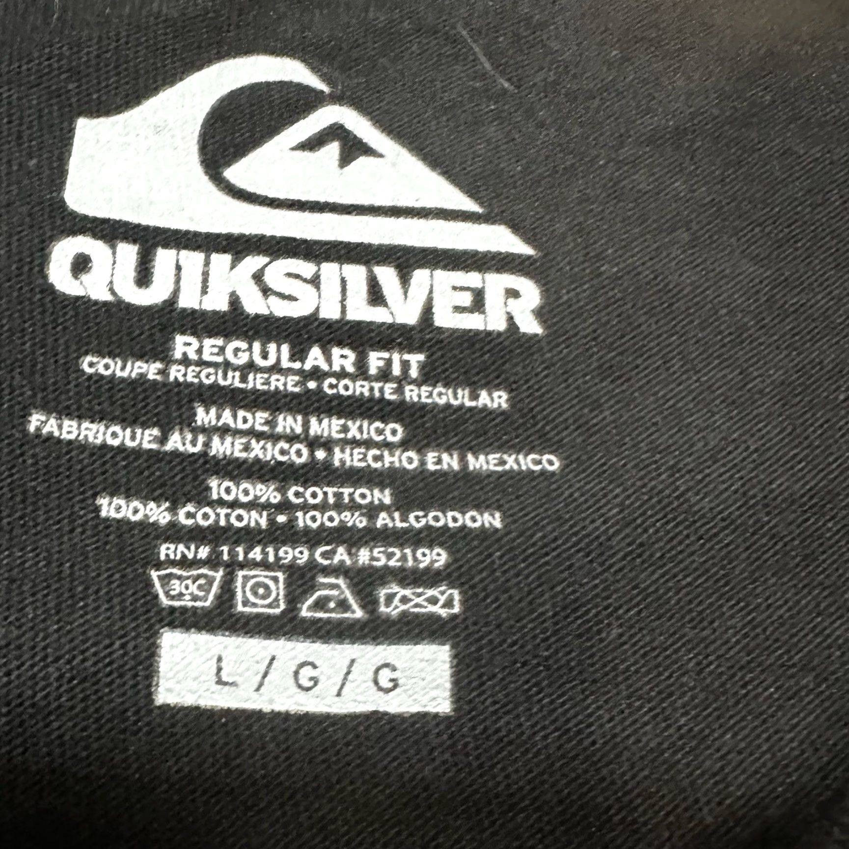 Quiksilver NWOT Quiksilver Hawaii T Shirt Mens Large Black Surfing Logo Short Sleeve Crew Neck Cotton Knit 2020s Men Size US L / EU 52-54 / 3 - 5 Thumbnail