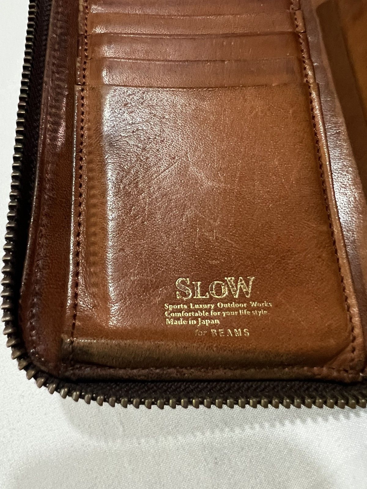 Redmoon Beams Genuine Leather Beautiful Patina Bi Fold Zipper Wallet Size ONE SIZE - 11 Thumbnail