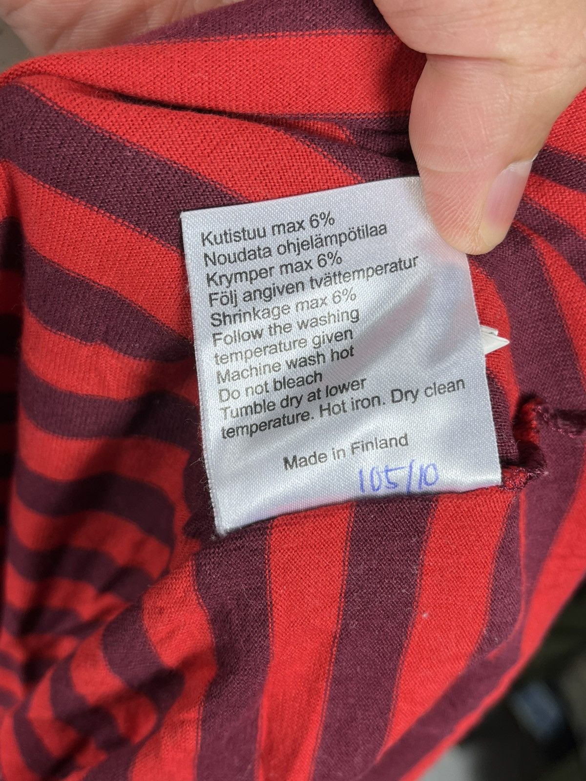 Marimekko Marimekko Striped Grunge Mini Dress Made In Finland Designer Size M / US 6-8 / IT 42-44 - 7 Thumbnail