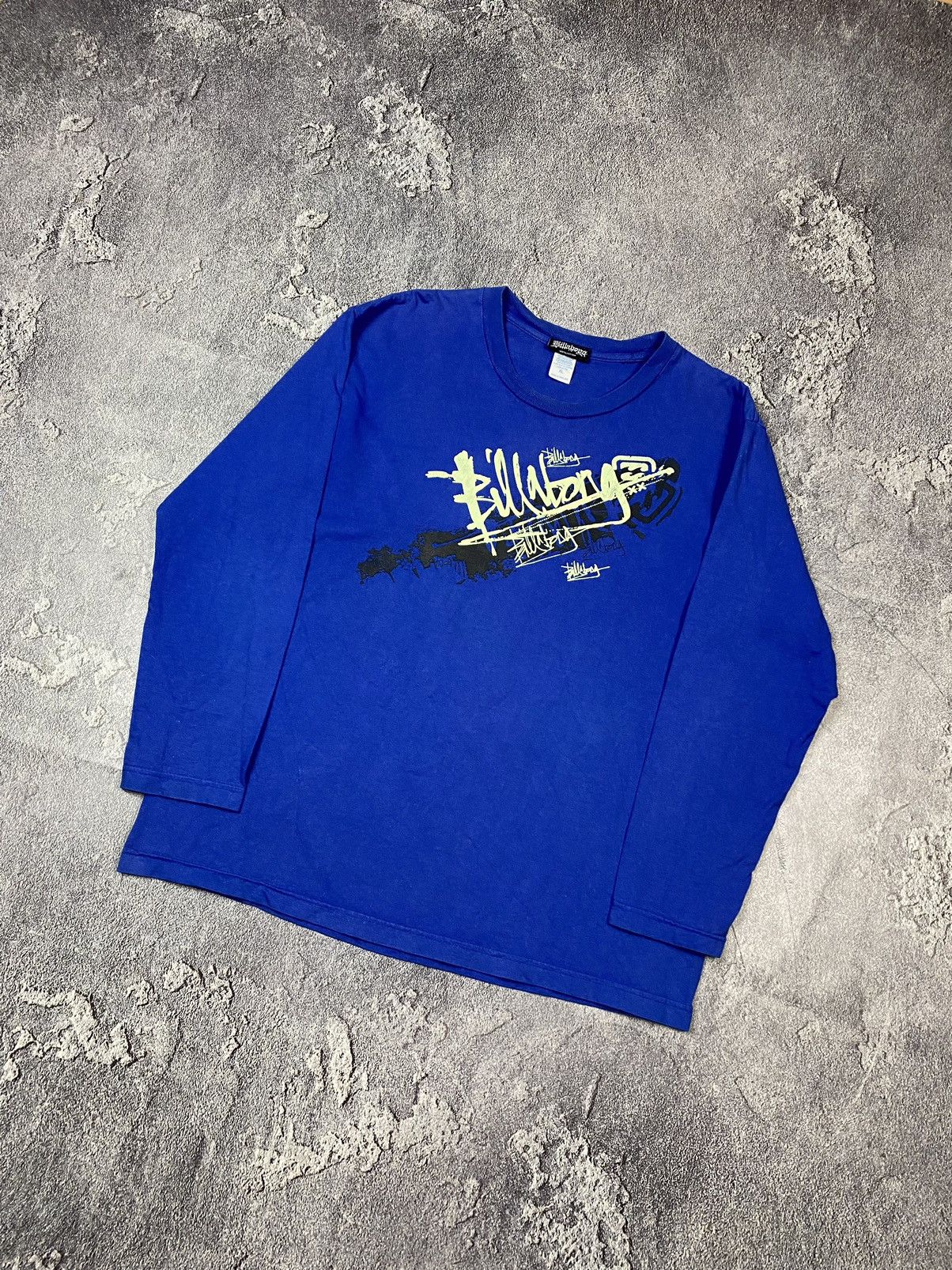 Billabong × Vintage VTG 00s Billabong Blue Surf Style Longsleeve Y2K Streetwear Size US L / EU 52-54 / 3 - 2 Thumbnail