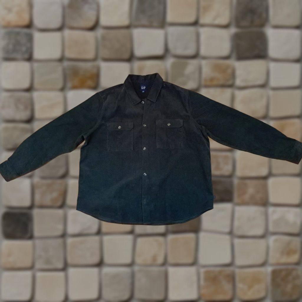 Gap VINTAGE Gap Brown Outdoor Full Button Heavy Cotton 3XL Shirt Corduroy Mens Long Sleeve Button-Up Size US XXL / EU 58 / 5 - 1 Thumbnail