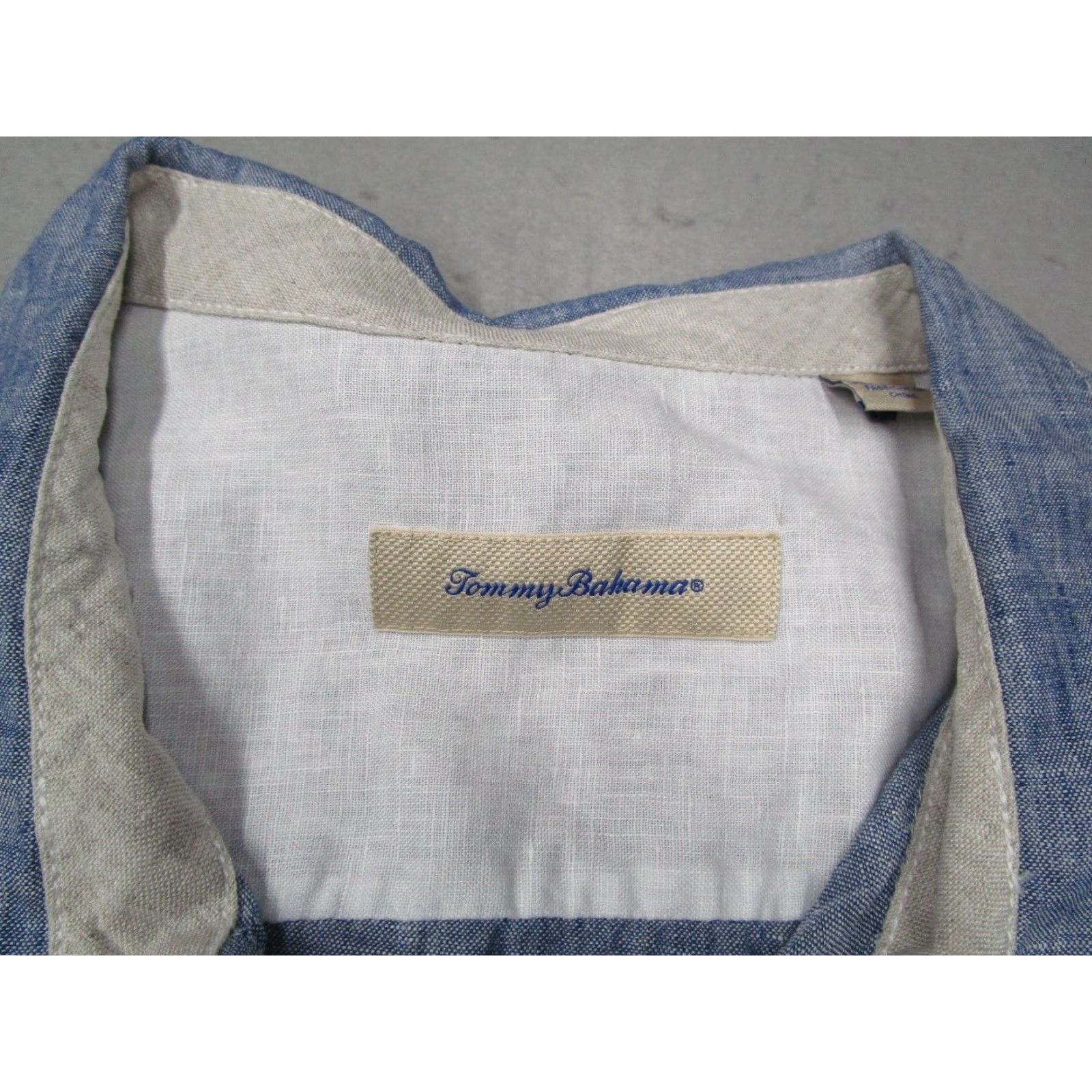 Tommy Bahama VINTAGE Tommy Bahama Shirt Mens 2XL Short Sleeve Blue Linen Hawaiian Marlin Logo Size US XXL / EU 58 / 5 - 3 Thumbnail