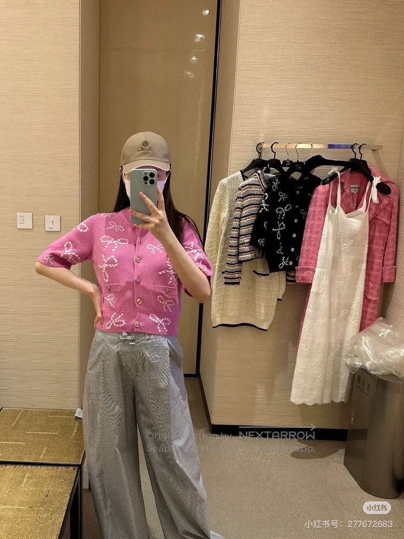 Chanel Chanel 24p pink bow cardigan coat Size XS / US 0-2 / IT 36-38 - 5 Thumbnail
