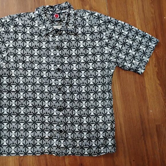Other Vintage 90s Third Rail Graffiti Button Shirt Short Sleeve Size US L / EU 52-54 / 3 - 3 Thumbnail