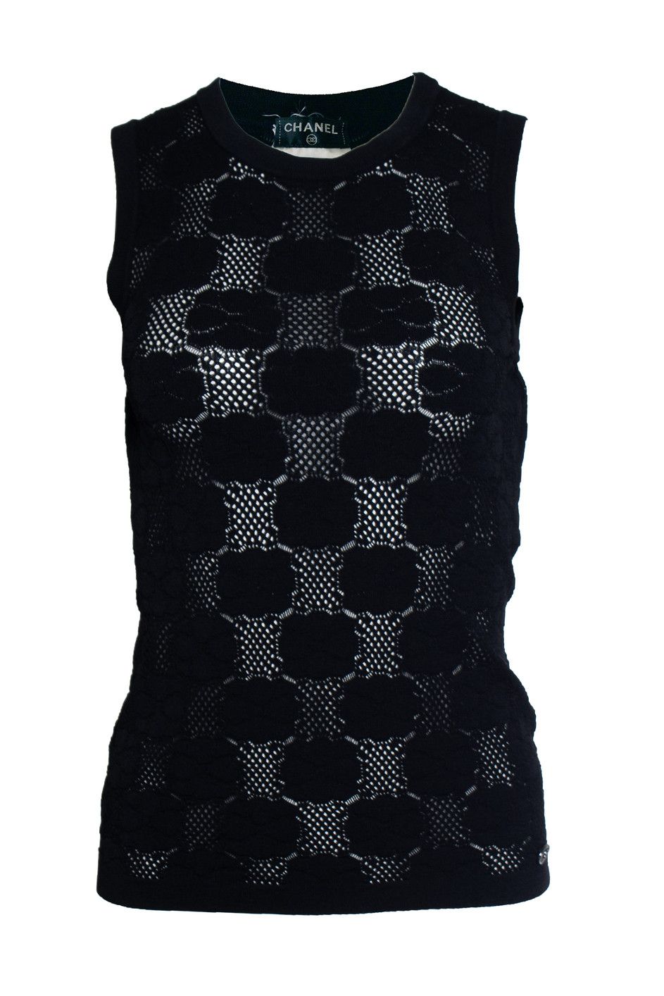 Chanel Chanel, black crochet knitted top Size XS / US 0-2 / IT 36-38 - 1 Thumbnail
