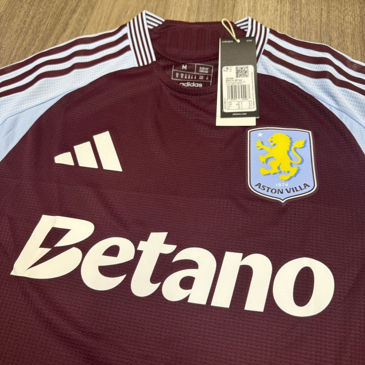 Adidas Aston villa 24/25 player issue home shirt (bnwt) Size US M / EU 48-50 / 2 - 3 Thumbnail