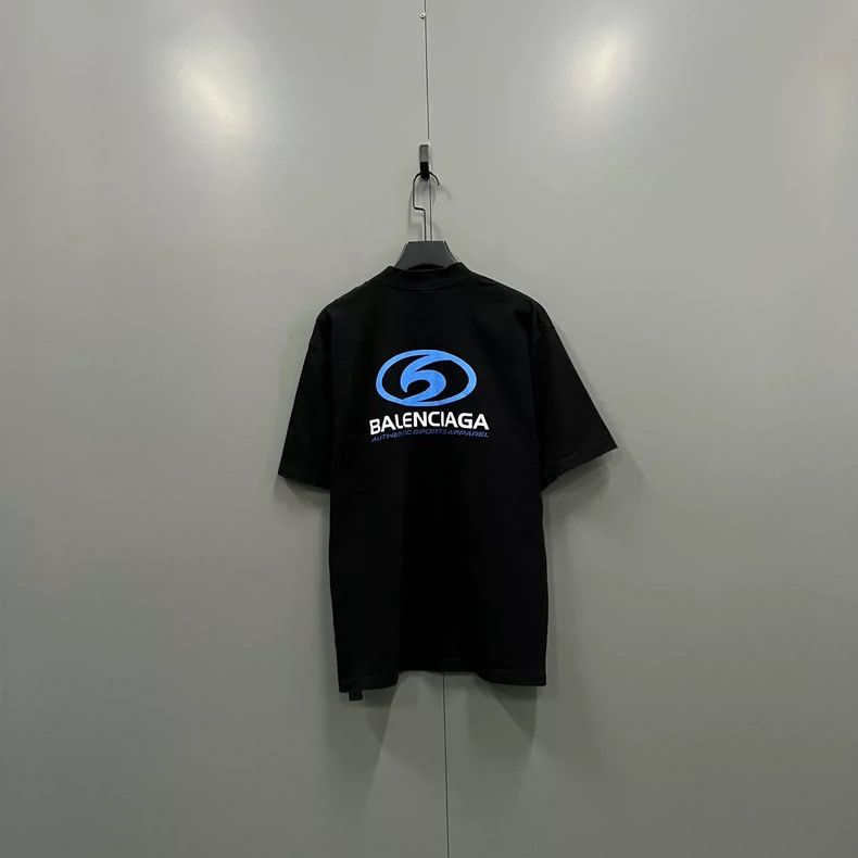 Balenciaga Balenciaga Blue logo print short-sleeved Size US XS / EU 42 / 0 - 2 Thumbnail