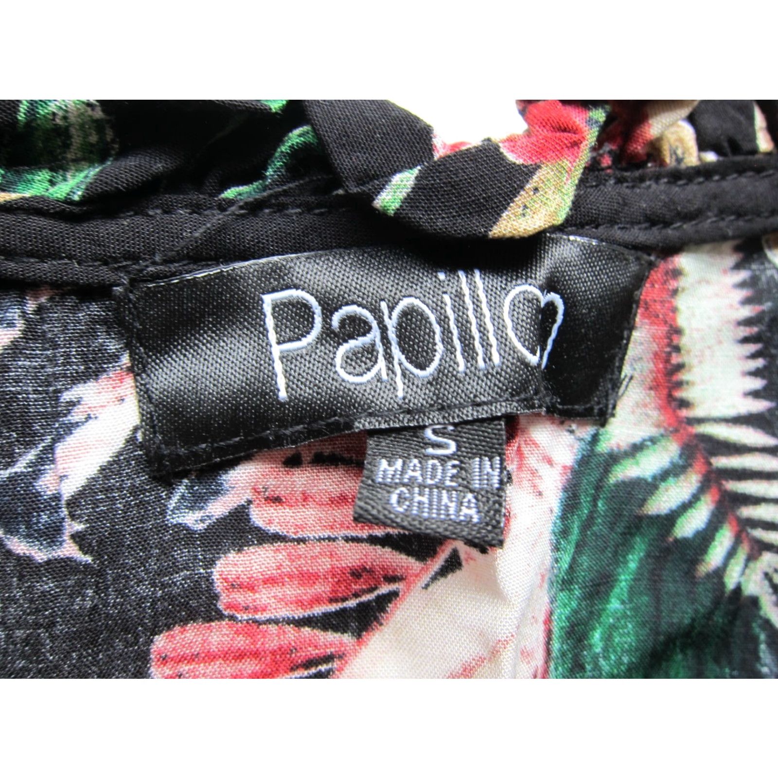 Vintage VINTAGE Papillon 100% Rayon Black Green Pink Floral Sleeveless Ruffle Tank Sun Dress Small Size S / US 4 / IT 40 - 3 Thumbnail