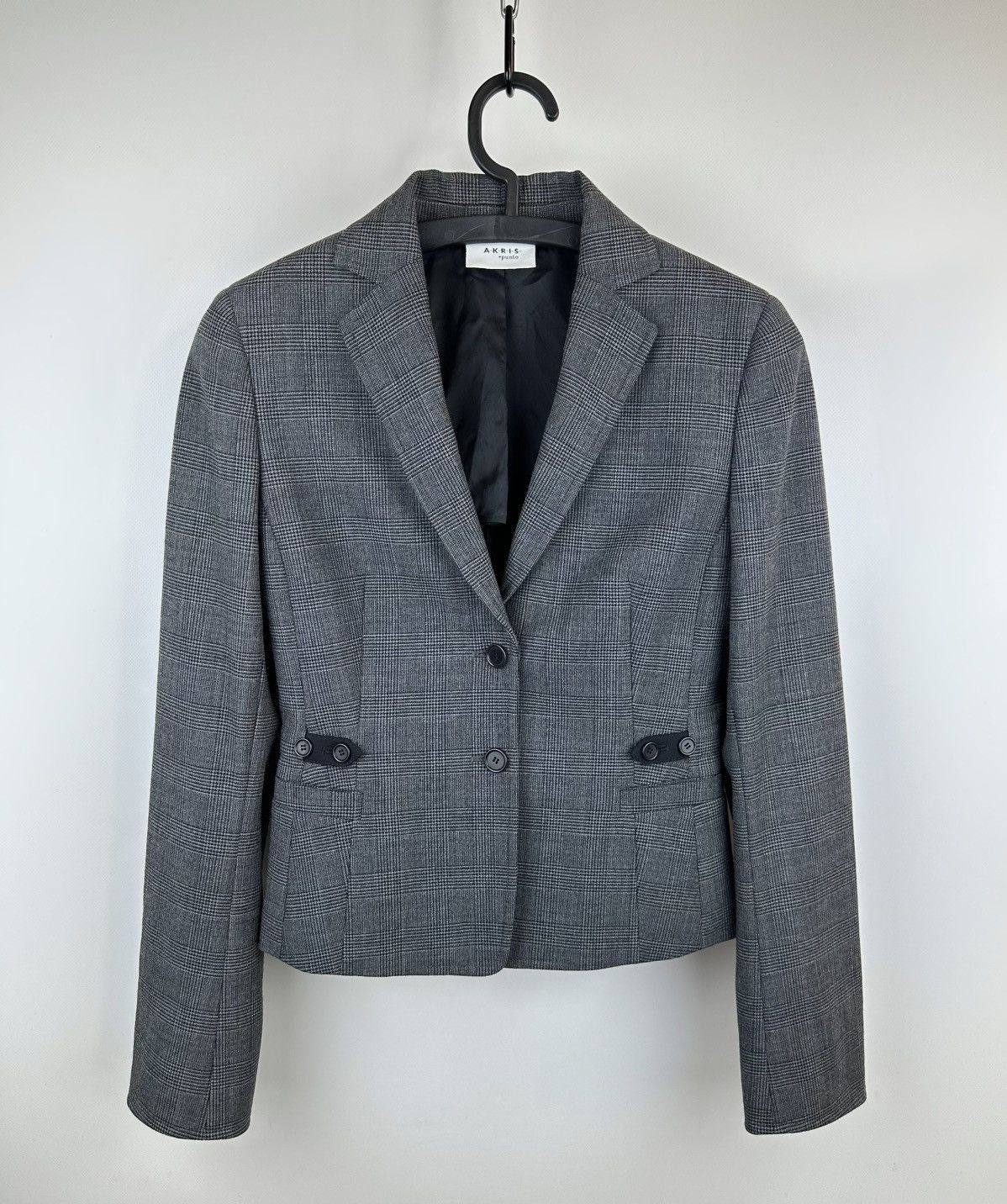 Akris Akris Punto Women's Gray Plaid Skirt Suit Set - US 4 / FR 36 Size S / US 4 / IT 40 - 1 Thumbnail