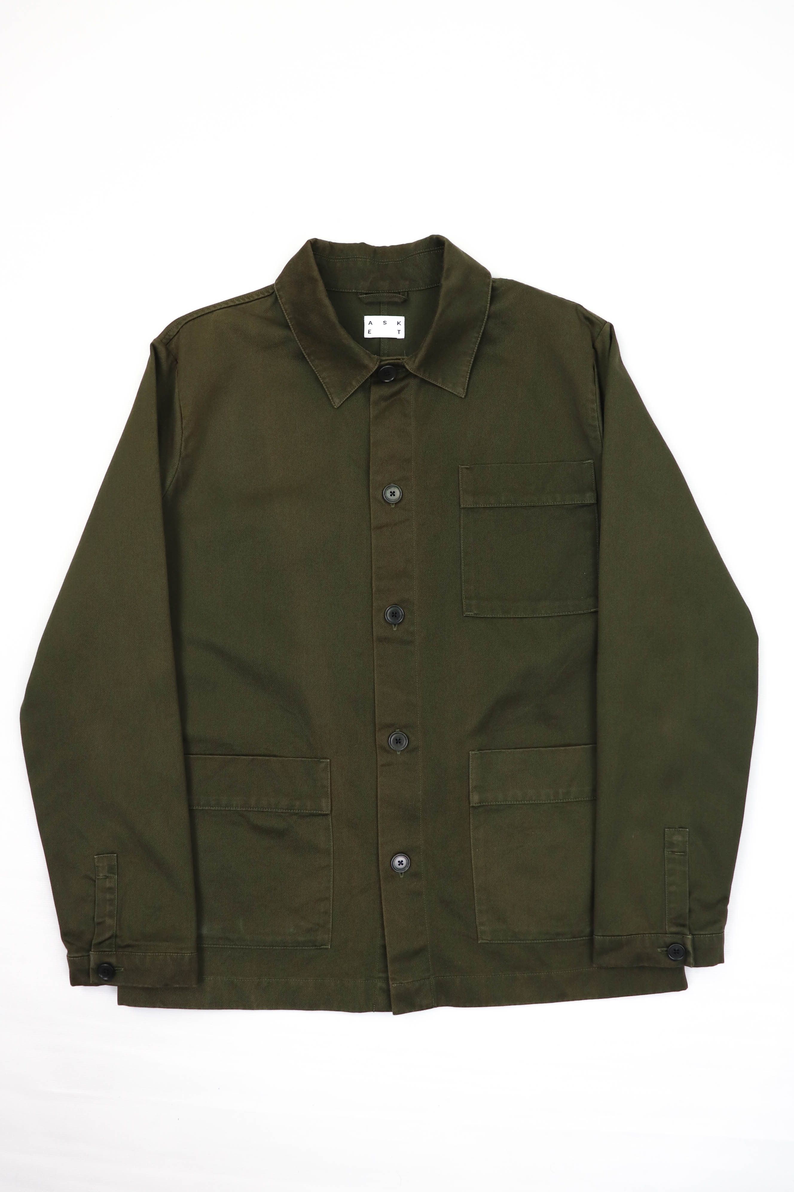 Asket ASKET Sun Faded Khaki French Chore Coat Overshirt Jacket | Grailed