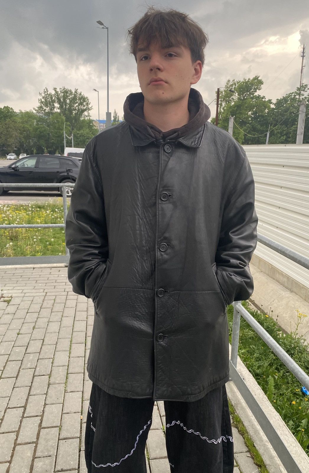 Burberry Vintage Burberry Leather Car Coat Nova Check Black Size US XXL / EU 58 / 5 - 3 Thumbnail