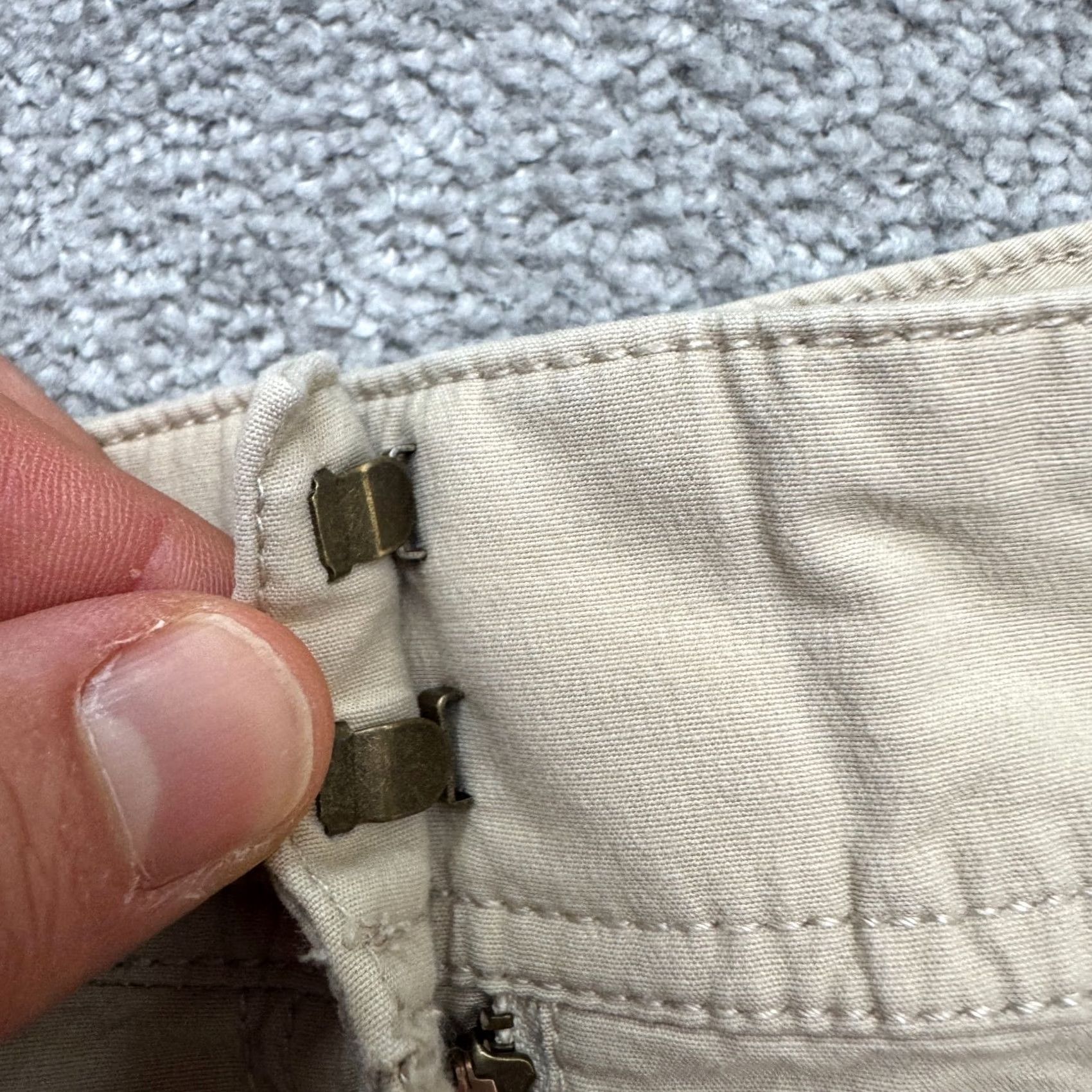 White House Black Market White House Black Market Cargo Cropped Pants Womens 10 Khaki Brown Capri Casual Linen Wide Leg? Size 32" / US 10 / IT 46 - 6 Thumbnail