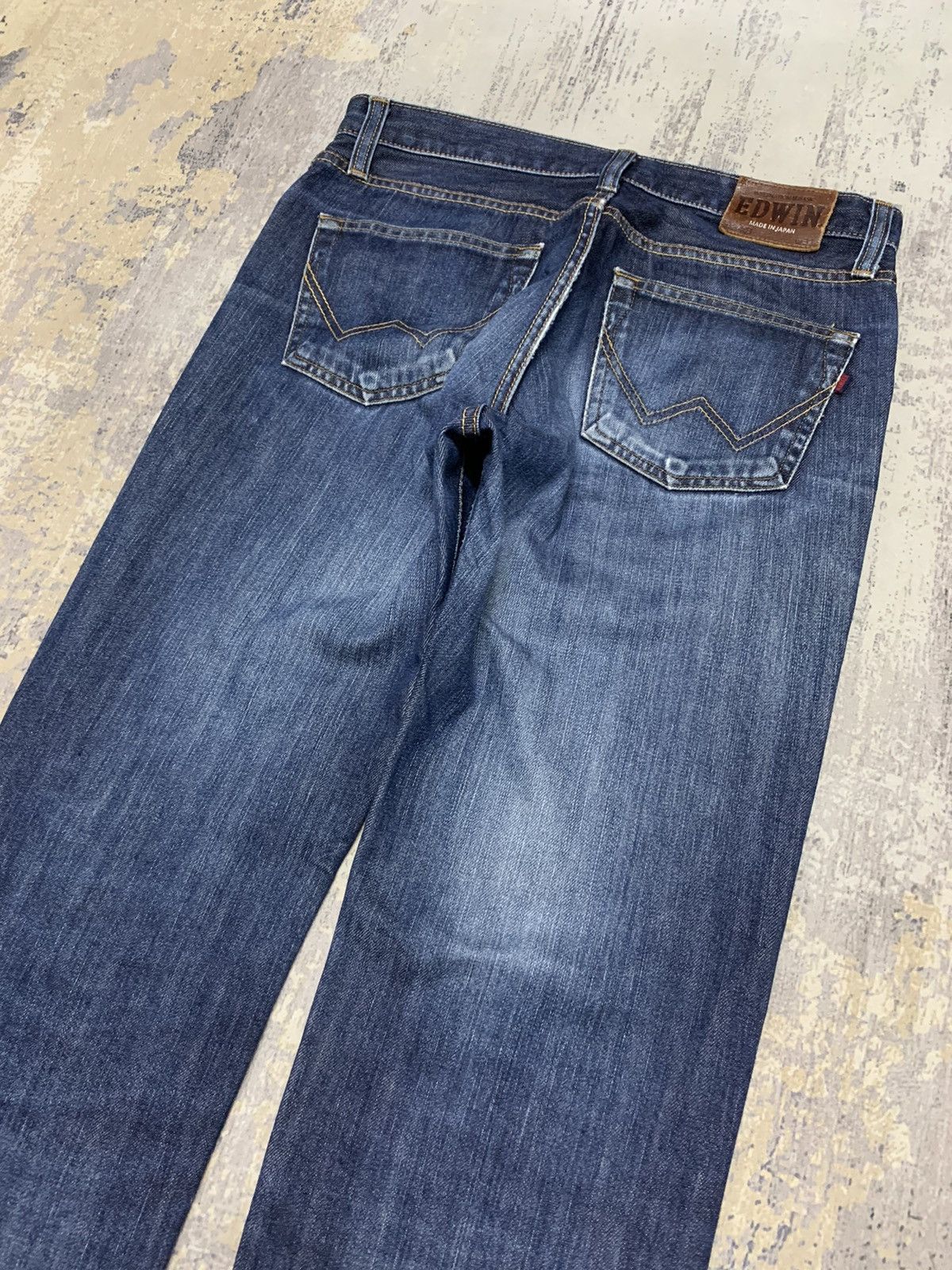 Japanese Brand Vintage EDWIN International Basic Distressed Denim Jean Size US 33 - 11 Thumbnail
