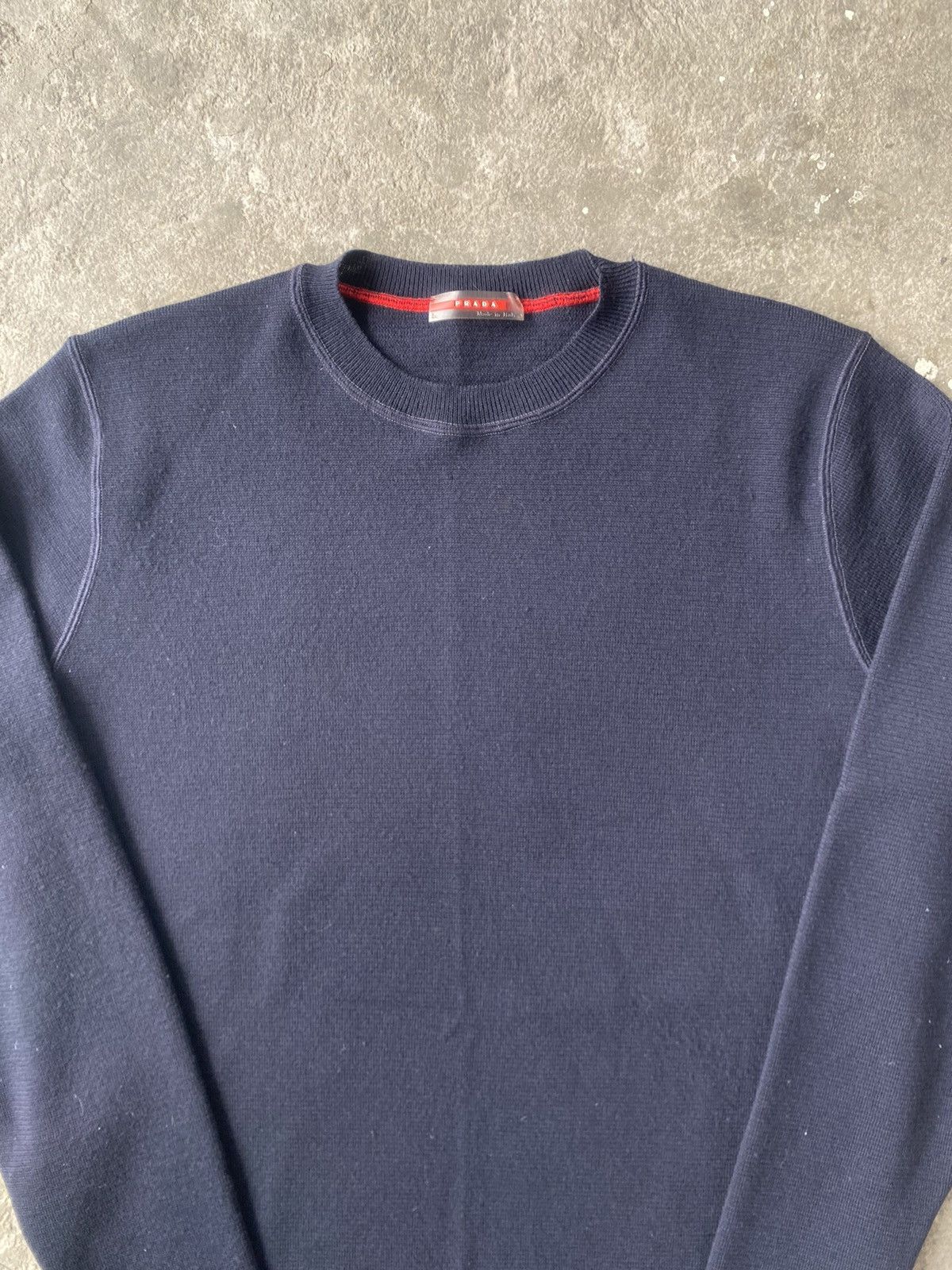 Prada Prada Navy Blue Wool Sweater Red Tab Size US M / EU 48-50 / 2 - 2 Thumbnail