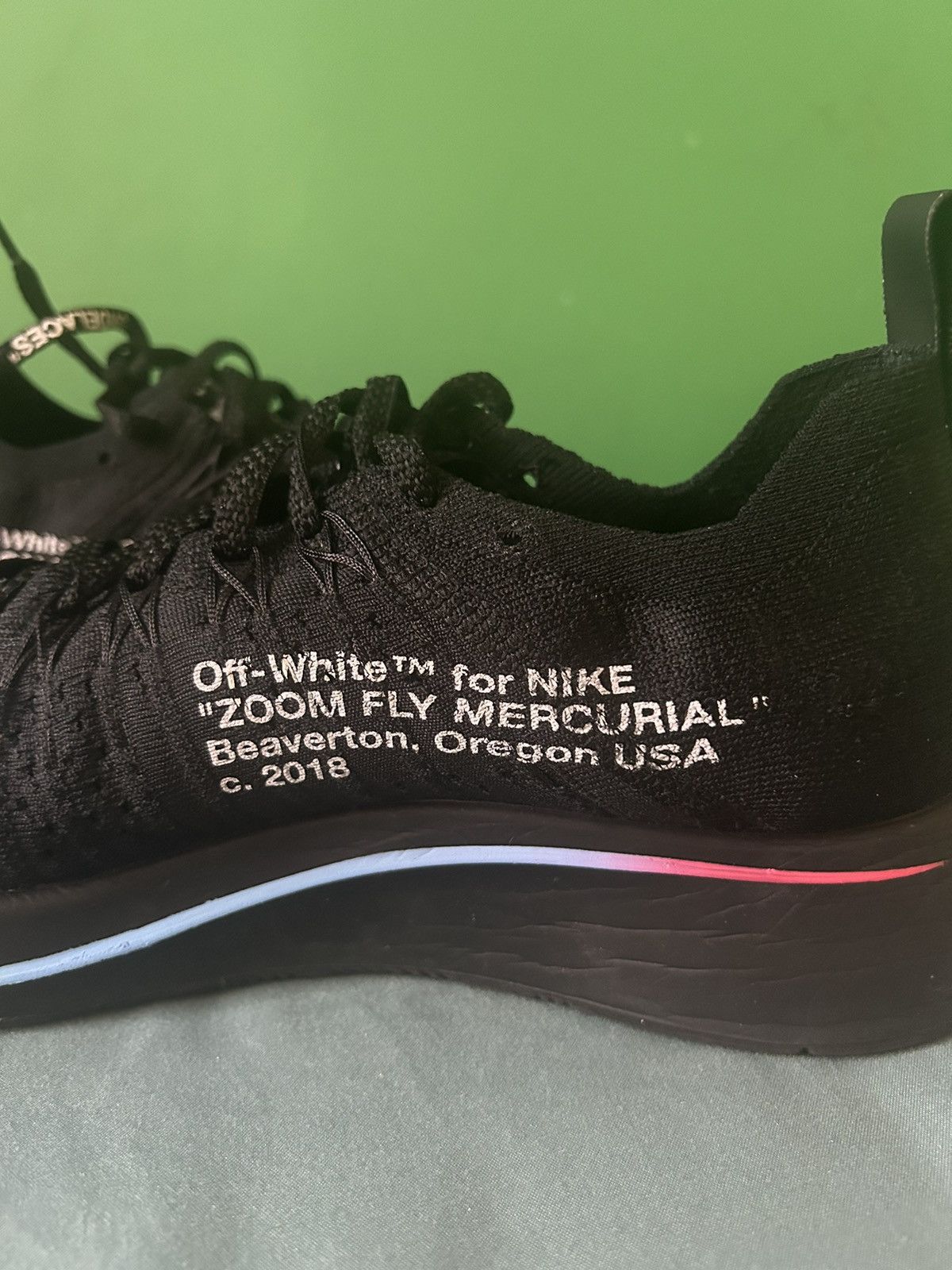 Nike Nike Zoom Mercurial Off-White Black 2018 Size US 10.5 / EU 43-44 - 3 Thumbnail