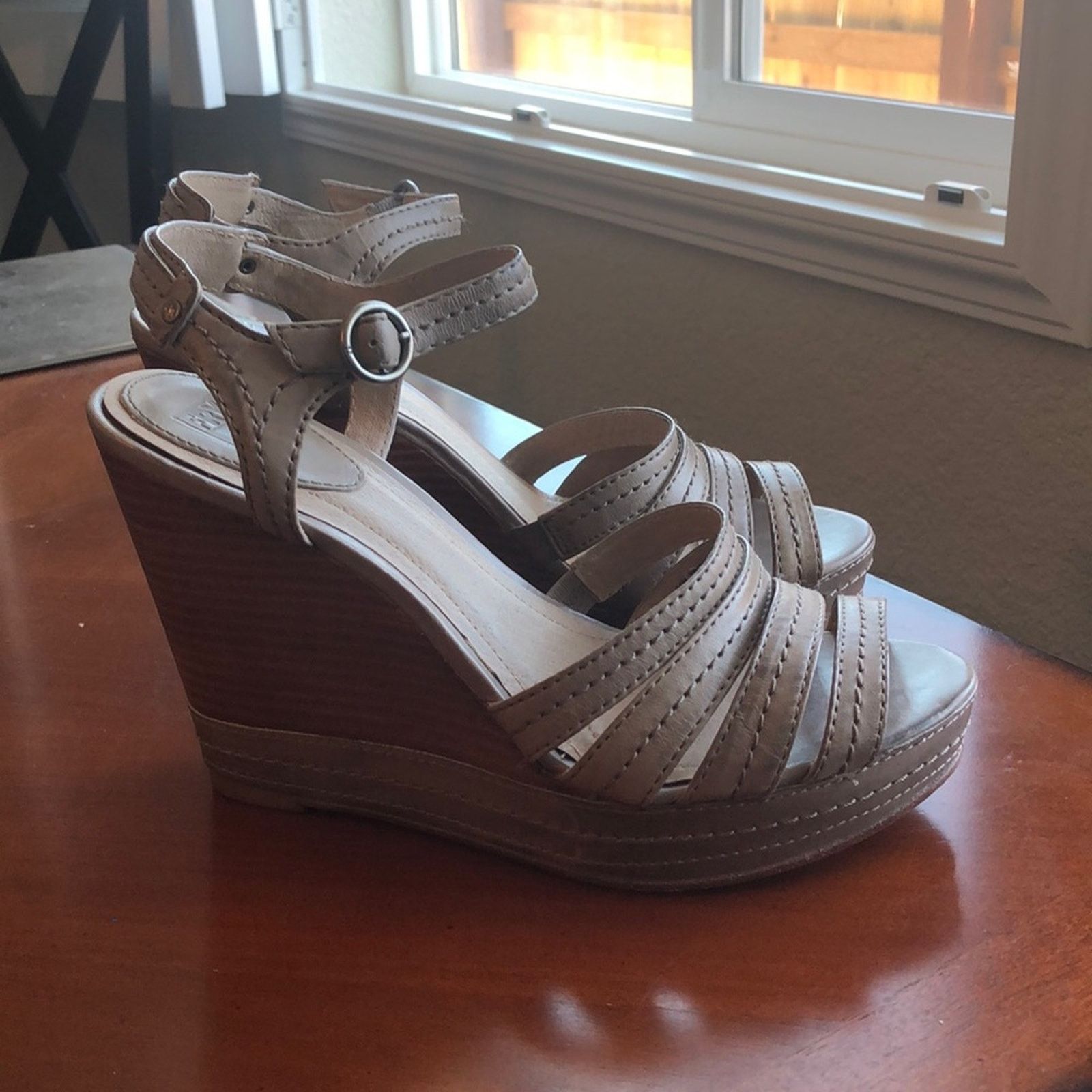 Frye Frye Corrina Stich leather wedge western bohemian sz 9.5 Size US 9.5 / IT 39.5 - 3 Thumbnail