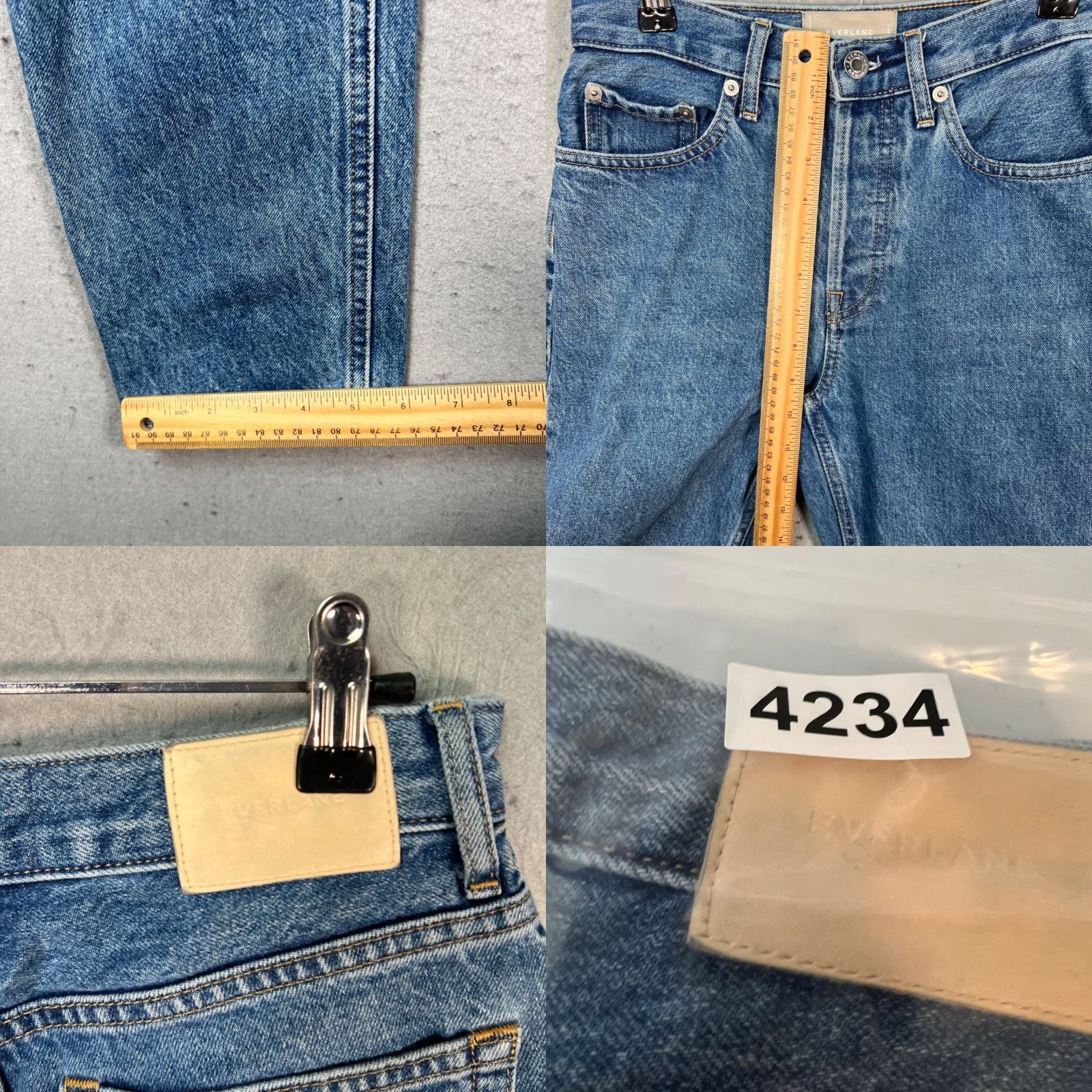 Everlane Everlane The Cheeky Jean High-Rise Straight Leg Denim Womens Size 24 Regular Size 42" / US 20 - 8 Thumbnail