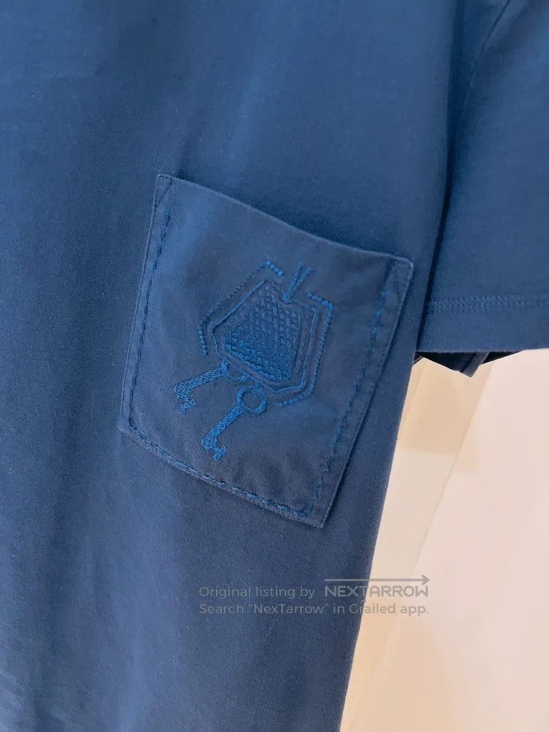 Hermes Hermes Dark blue single pocket short sleeve Size XS / US 0-2 / IT 36-38 - 4 Thumbnail