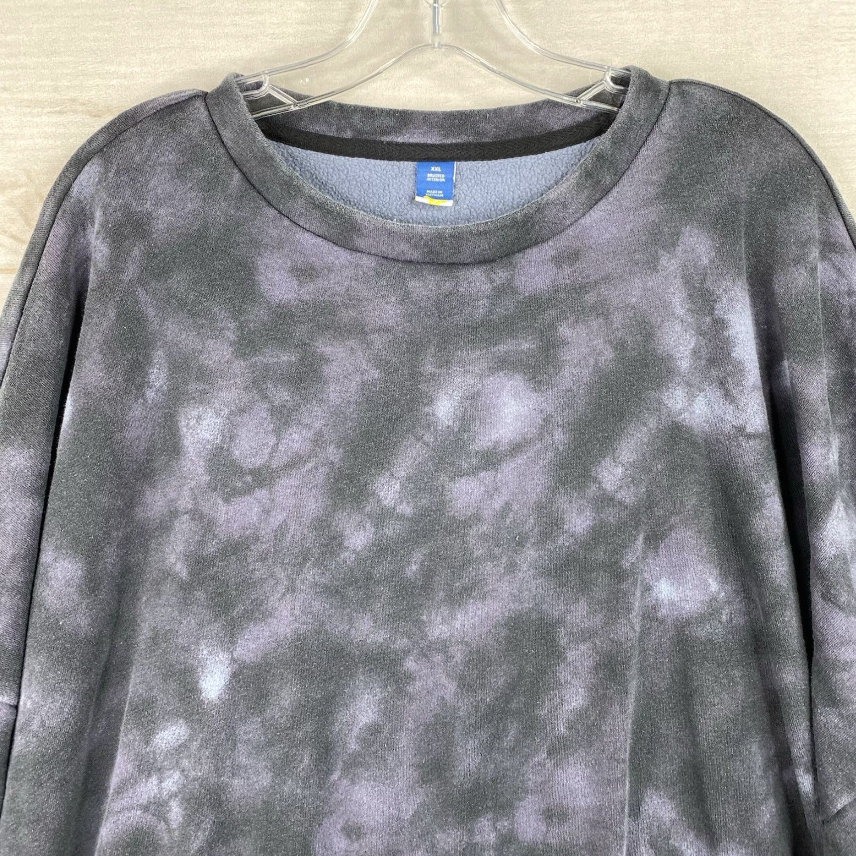 Old Navy Old Navy Sweatshirt Womens XXL Gray Blue Tie Dye Pullover Brushed Interior Crop Size XXL / US 16-18 / IT 52-54 - 2 Thumbnail