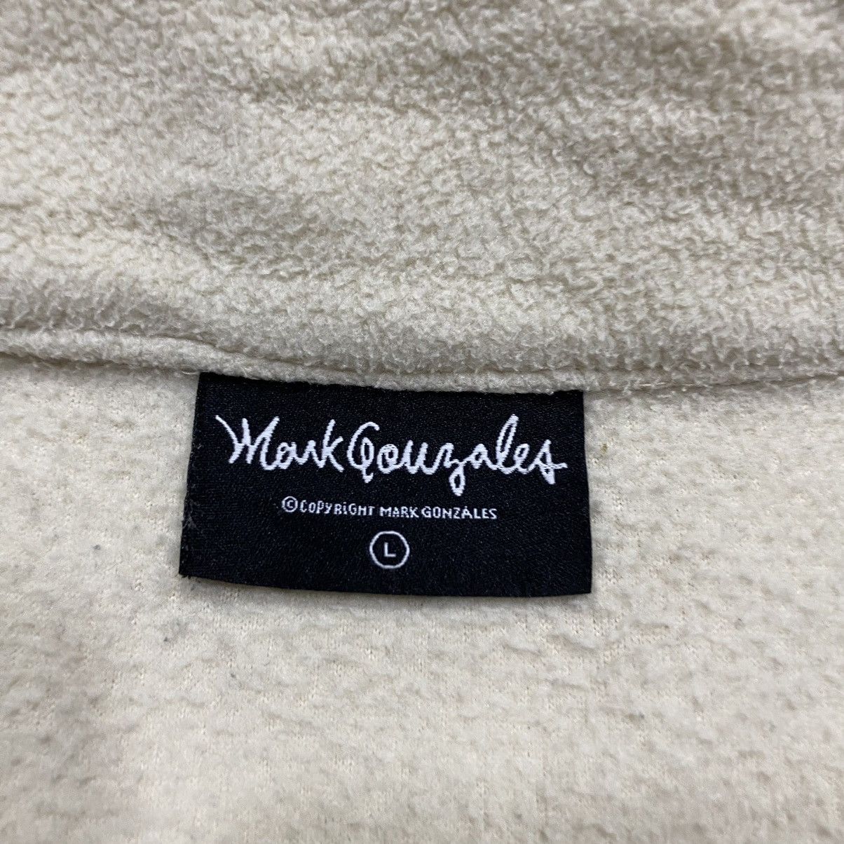 Japanese Brand MARK GONZALES Spellout Fleece Half Zipper Sweatshirt Size US XL / EU 56 / 4 - 12 Thumbnail