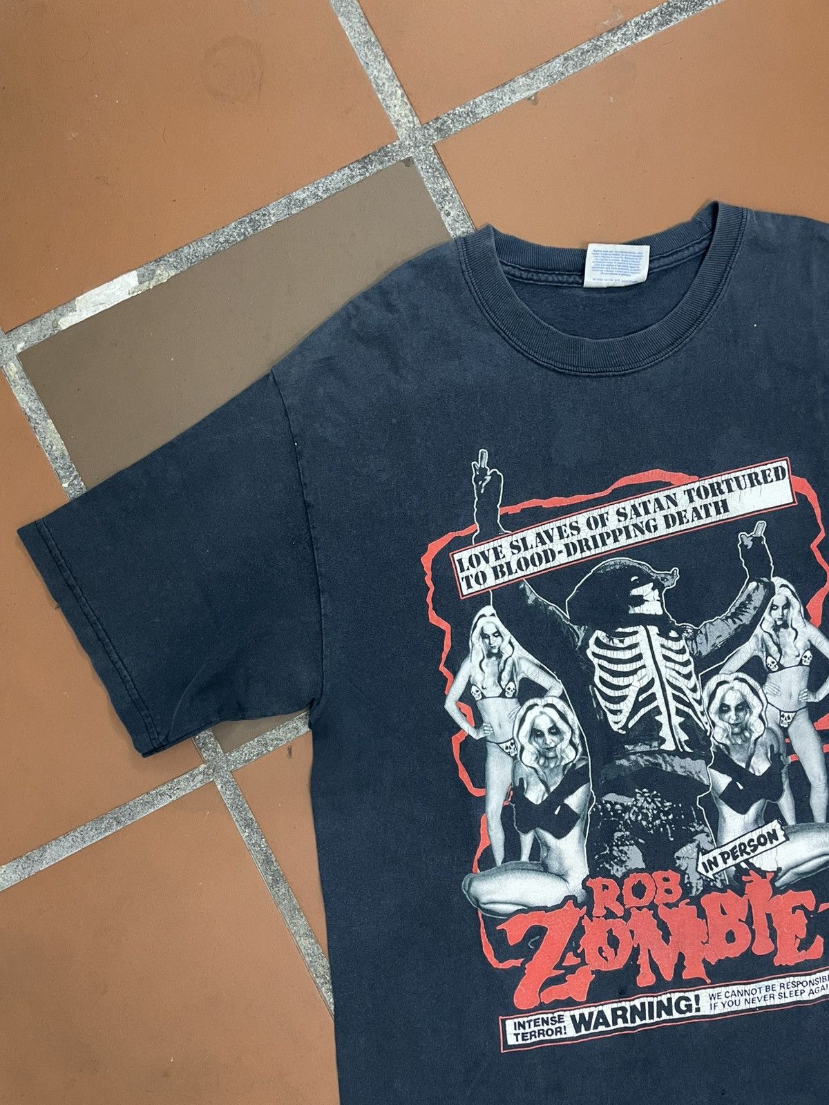 Band Tees Thrashed Sun Faded Tee Shirt Distressed ERD Grunge Band Tees Size US M / EU 48-50 / 2 - 2 Thumbnail