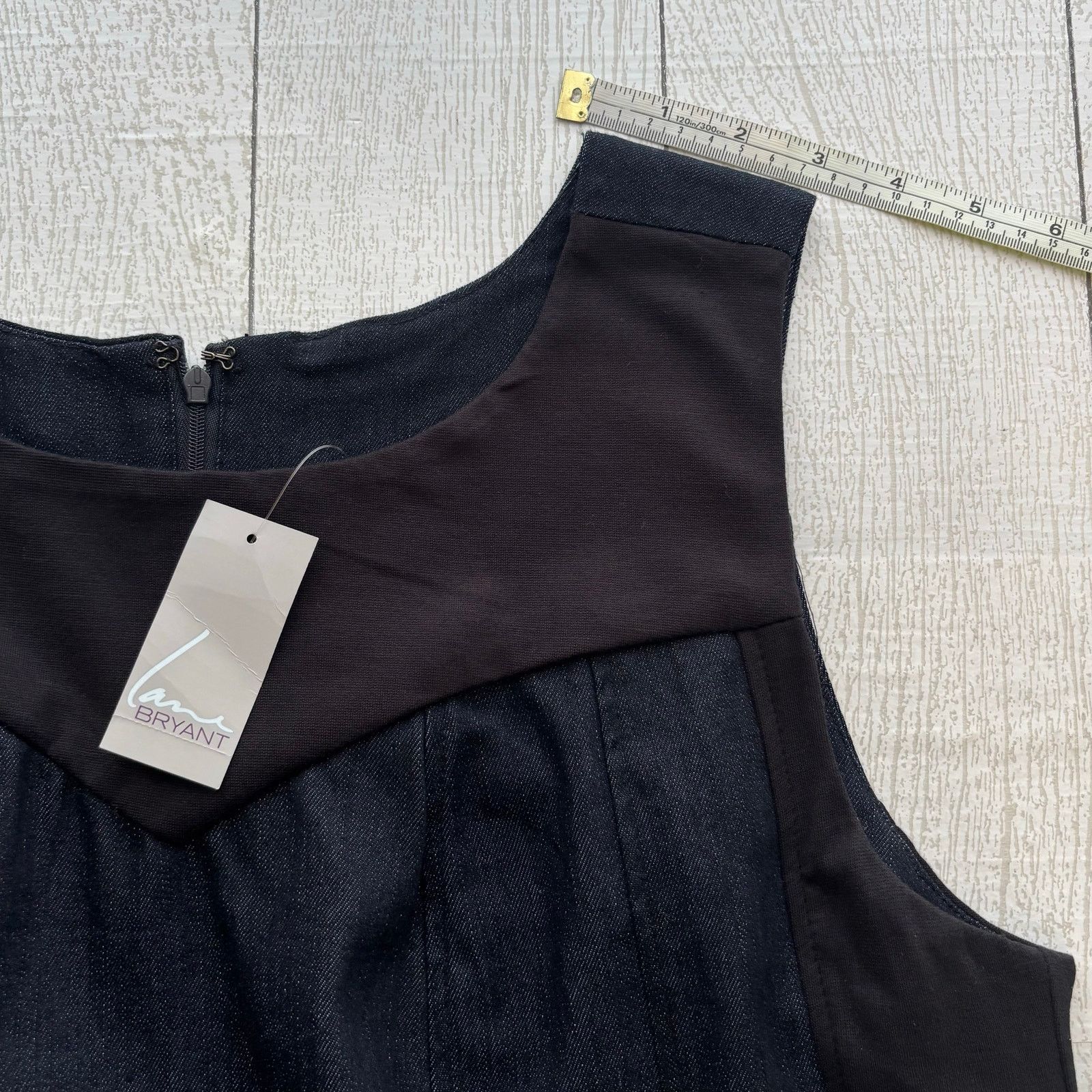 Other Lane Bryant Denim Shift Sleeveless Dress Contrast Trim Size XXL / US 16-18 / IT 52-54 - 4 Thumbnail