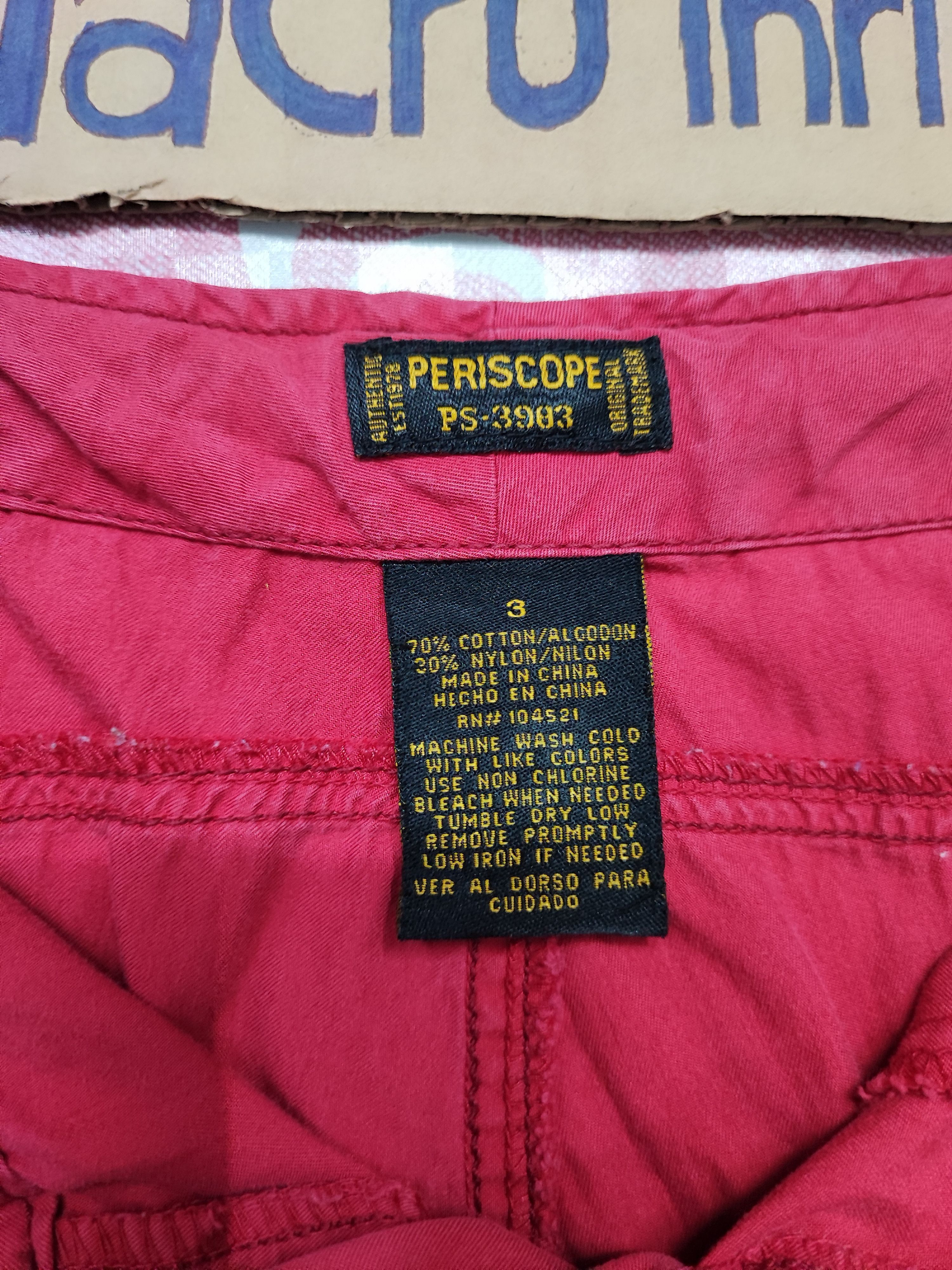 If Six Was Nine Cargo Pant Multipocket Red by Periscope 28 Size US 28 / EU 44 - 4 Thumbnail