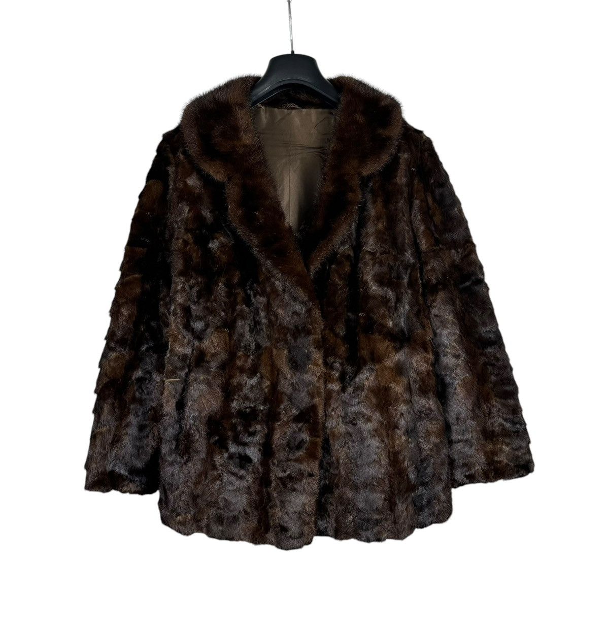 Handmade Brown Real Mink Fur Coat Jacket Size Large Size L / US 10 / IT 46 - 16 Thumbnail