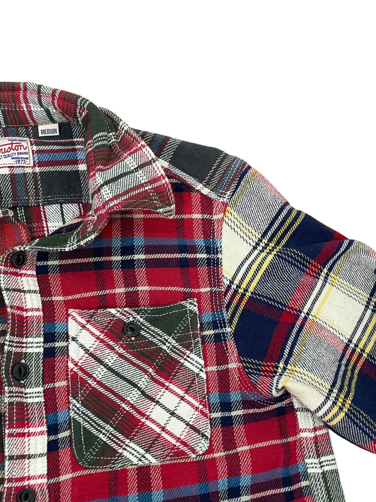 Japanese Brand Multi Plaid Houston Union Made Flannel Shirt Workwear 6🟩7 Size US M / EU 48-50 / 2 - 9 Thumbnail