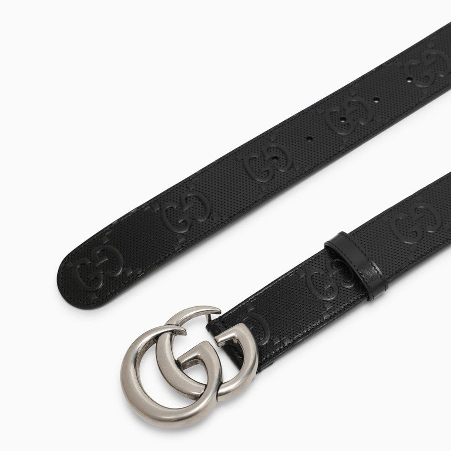 Gucci o1d2blof0525 Size: 100 / GG Leather Belt in Black Size 40 - 3 Thumbnail