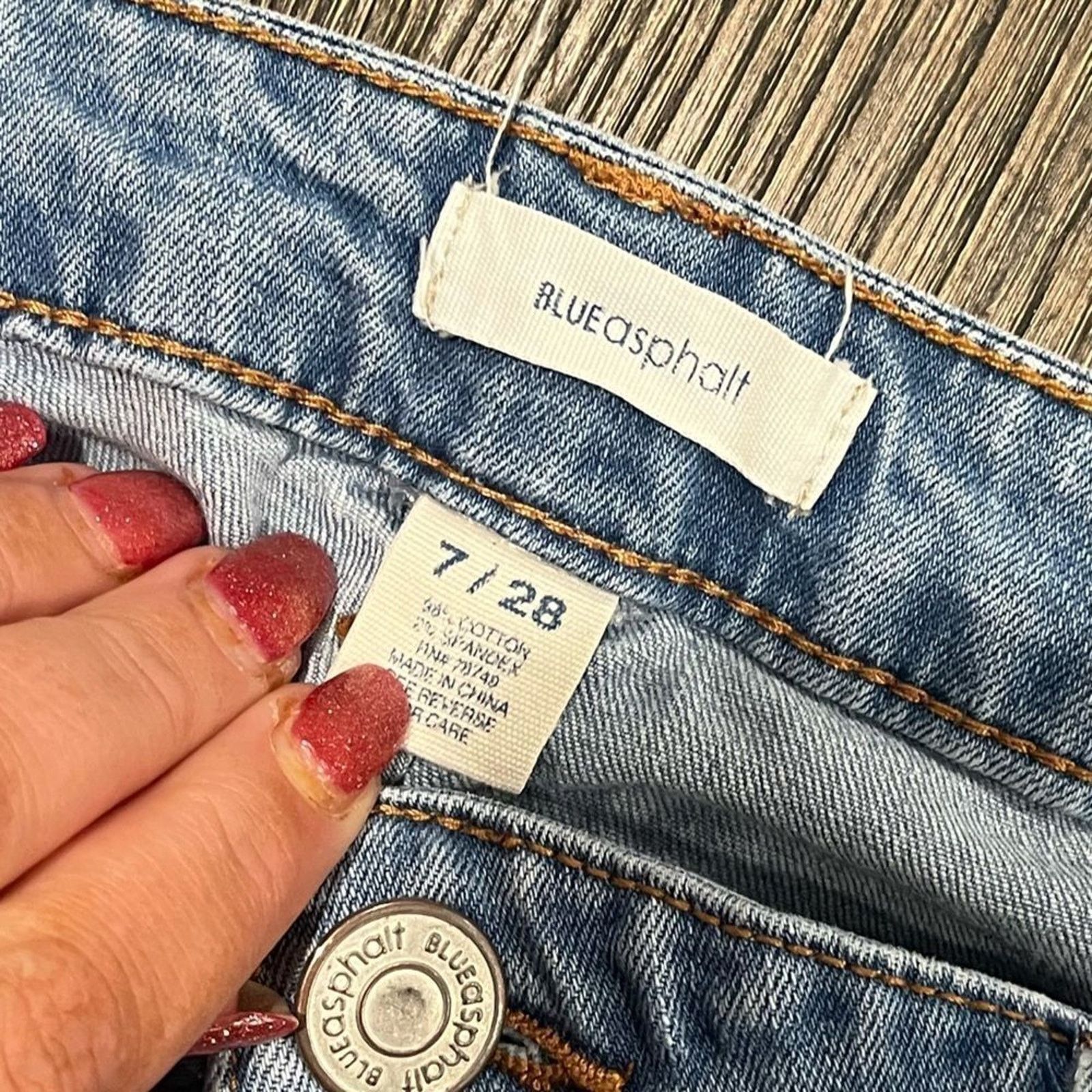 Vintage Blue Asphalt Relaxed Fit Jeans Straight Leg Size 7/28 Size 28" / US 6 / IT 42 - 6 Thumbnail