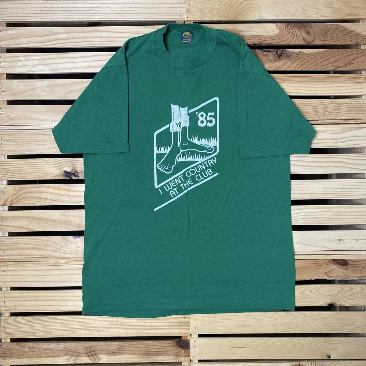 Jerzees True Vintage "I Went..." Green Funny Golf Tee Size Large Size US L / EU 52-54 / 3 - 1 Thumbnail