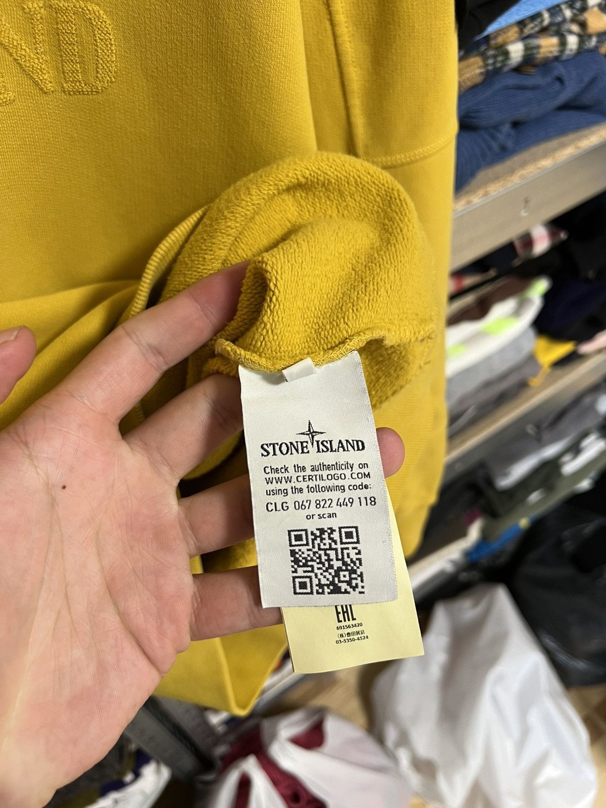 Stone Island Men’s Stone Island Crewneck Yellow Sweatshirt Casual Size L Size US L / EU 52-54 / 3 - 6 Thumbnail