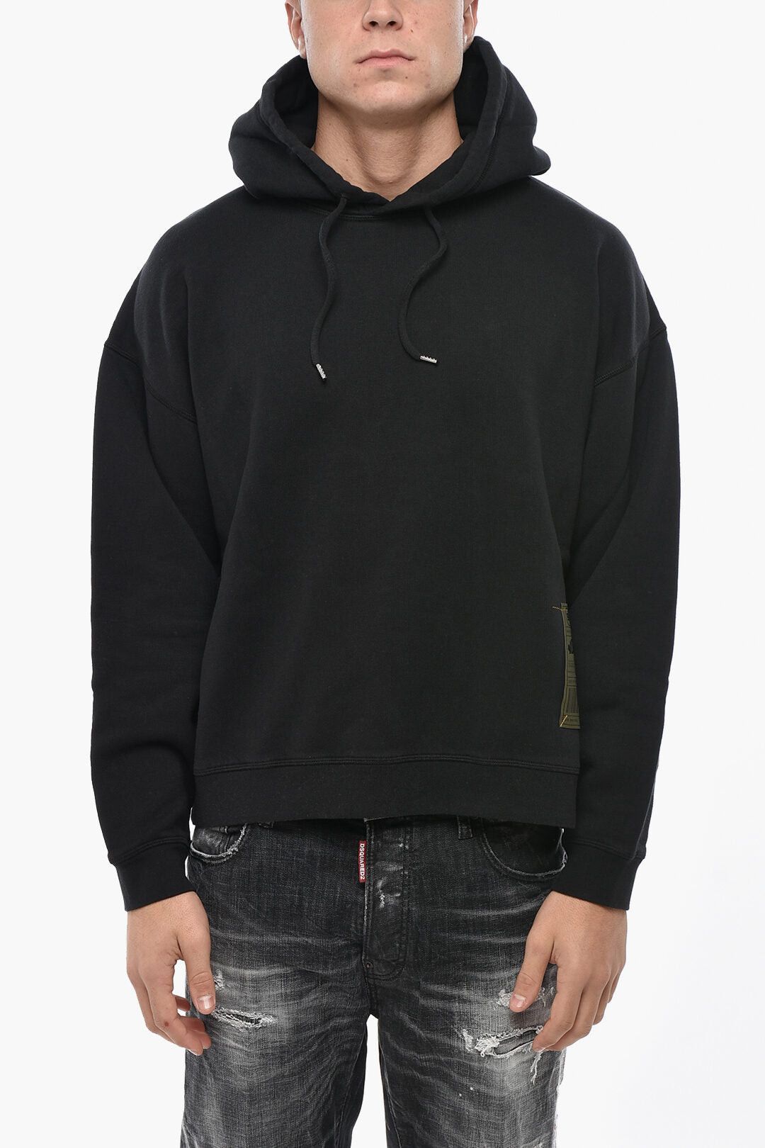 Dsquared2 Cotton-Fleece Hoodie With Logo Patch Size US L / EU 52-54 / 3 - 1 Thumbnail