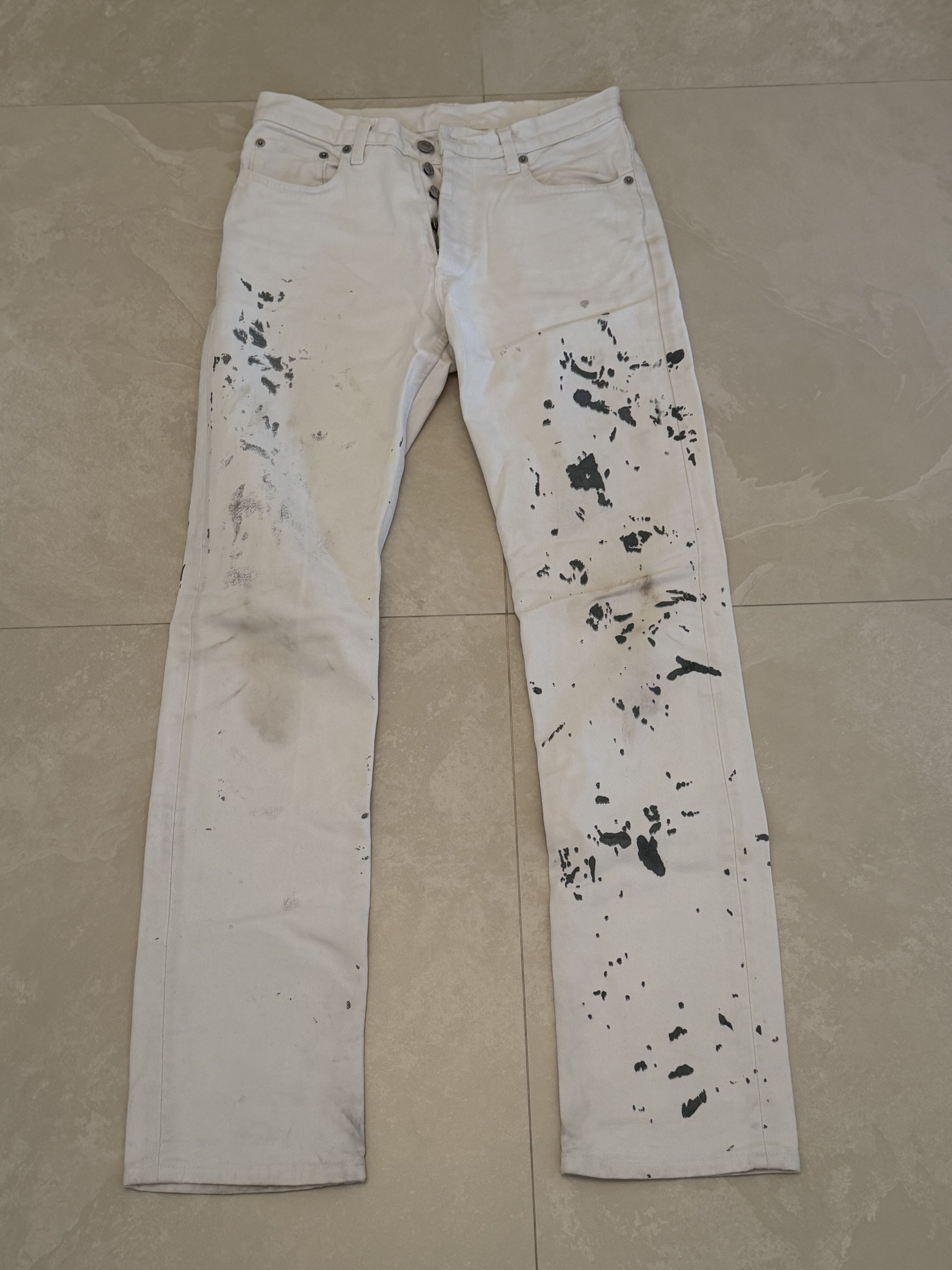 Helmut Lang 1998 White Painter Jeans | Grailed