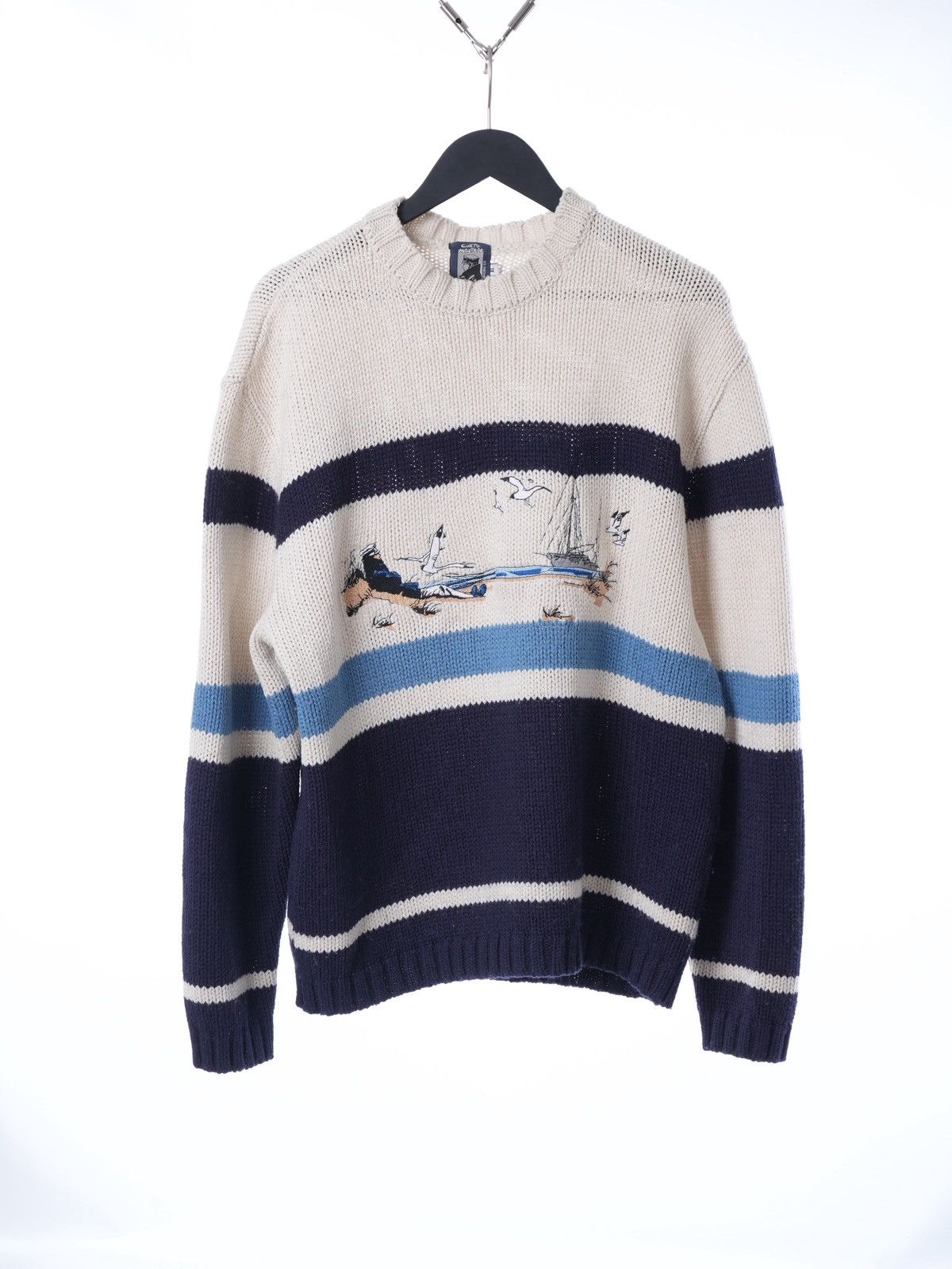 Vintage Vintage 90 Corto Maltese Studio Aventures Knit wool Sweater Size US XL / EU 56 / 4 - 1 Thumbnail