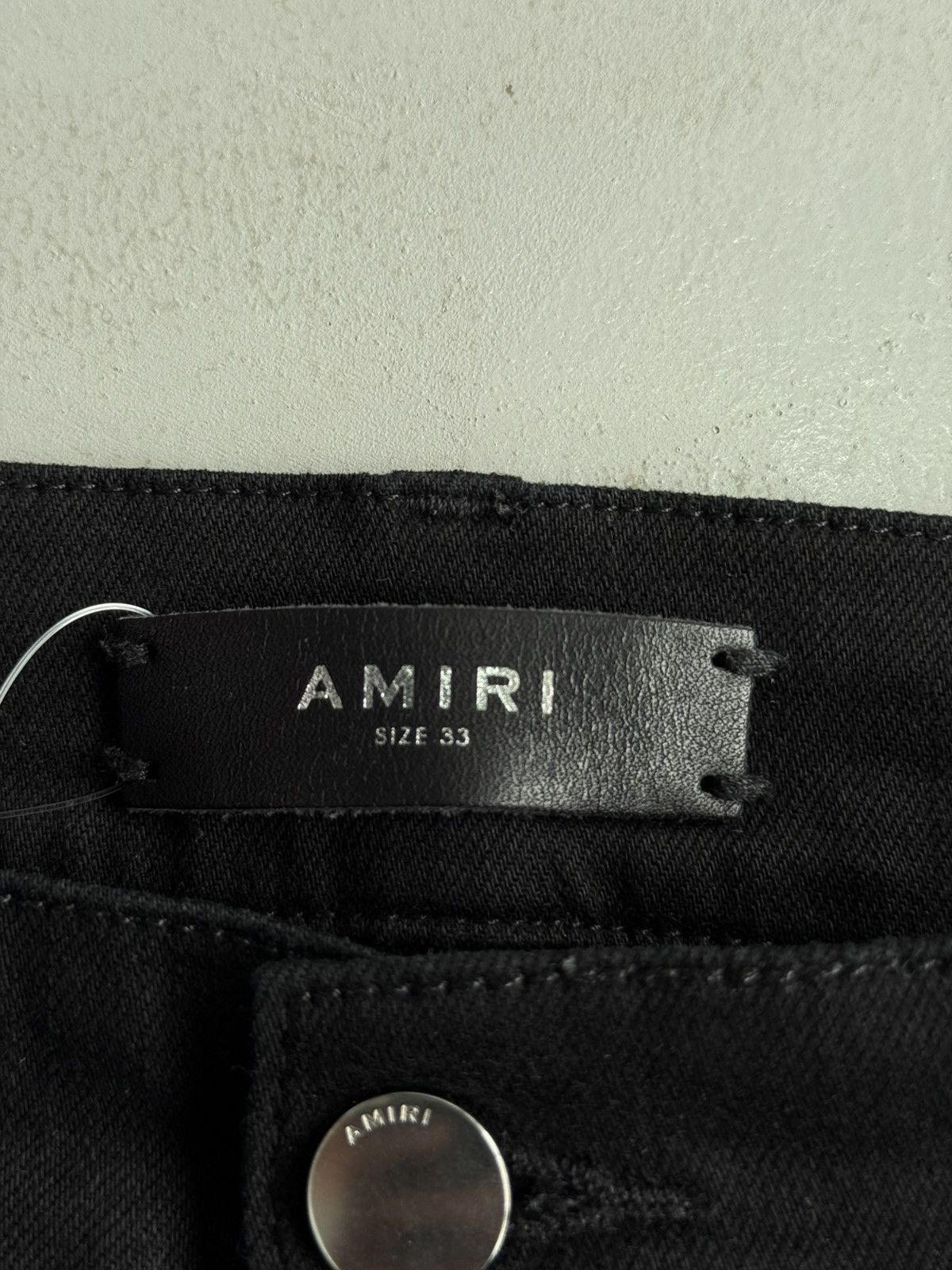 Amiri Amiri - Distressed Black Denim Slim Pant Size US 33 - 10 Thumbnail