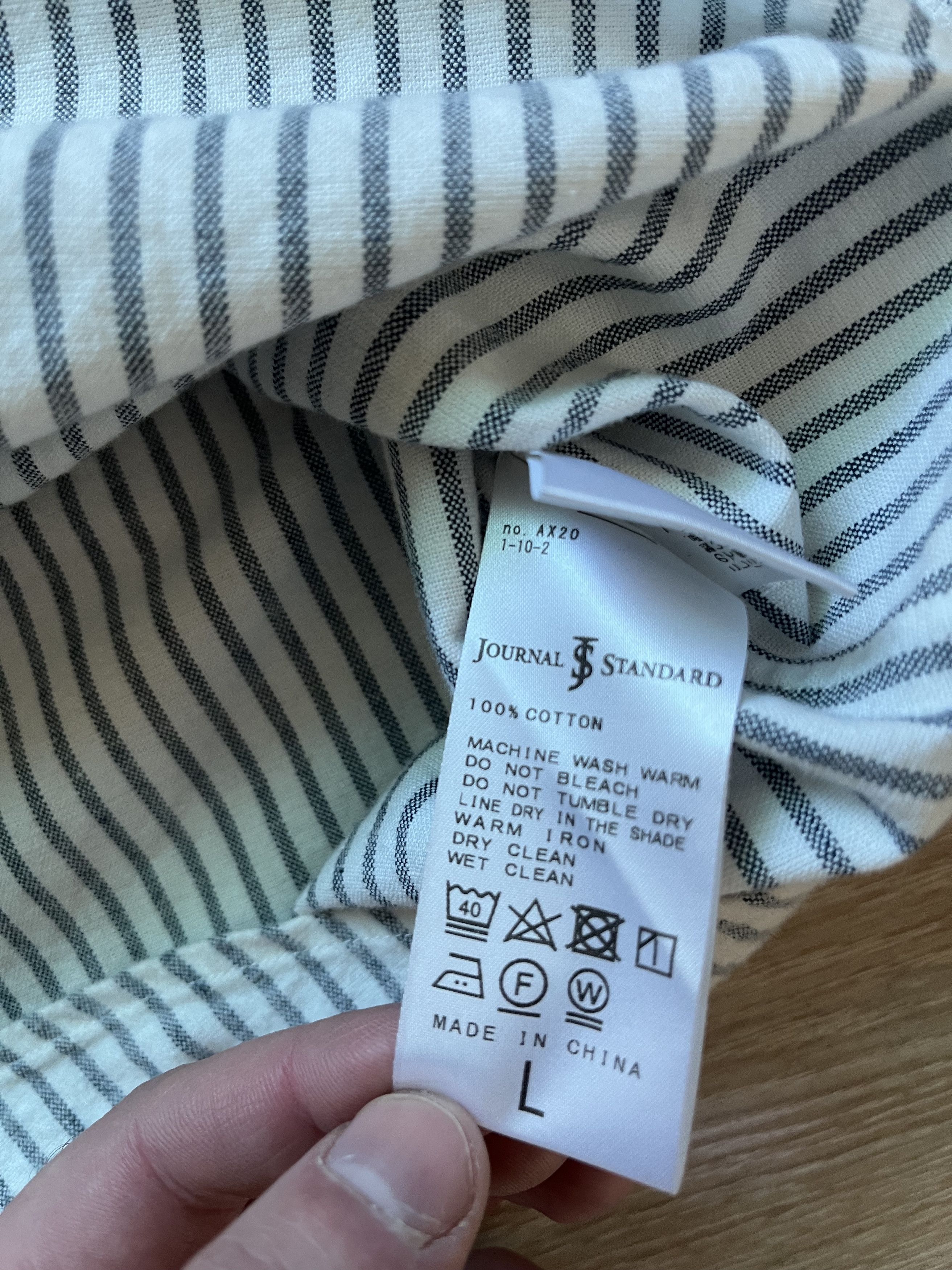 Journal Standard Journal Standard Stripe Shirt Size US L / EU 52-54 / 3 - 8 Thumbnail