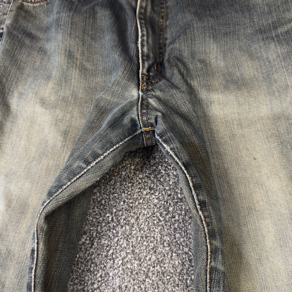 If Six Was Nine 90s Japanese Rusty Edwin 503 Regular Aging Faded Denim Size US 31 - 7 Thumbnail